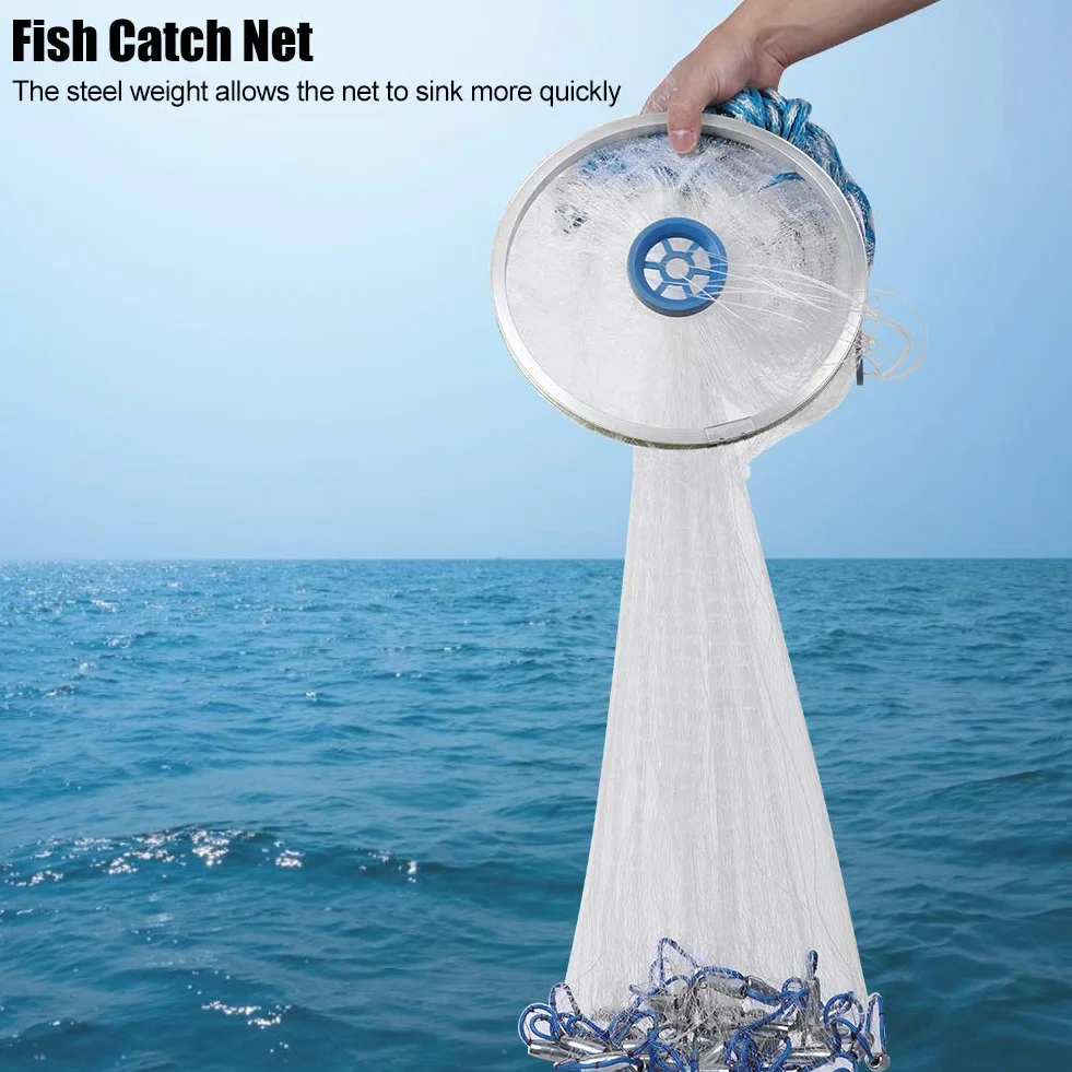 Red de Pesca Portátil y Duradero para Lanzar a Mano