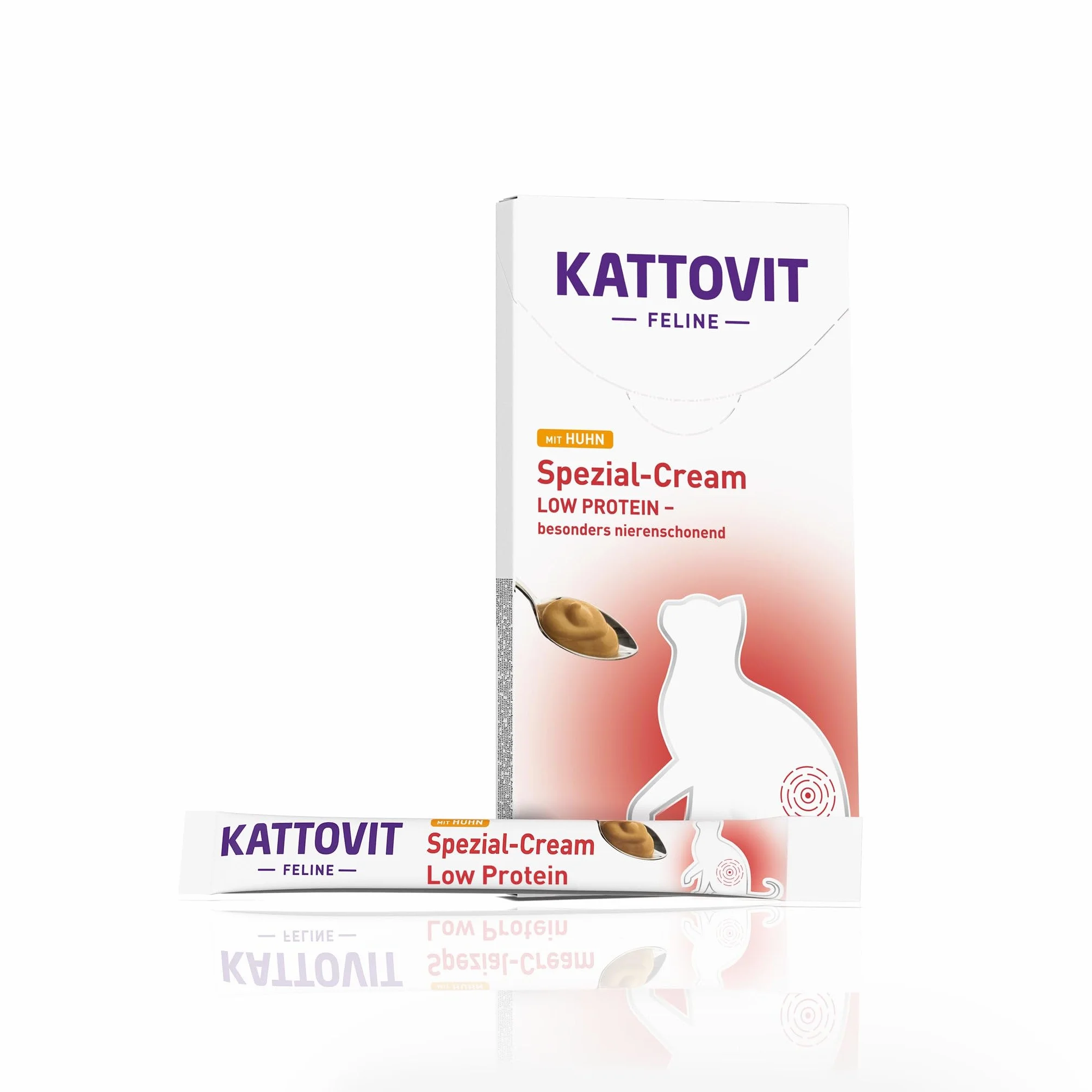 Kattovit Special Cream Riñón Renal con Pollo | 11 x 6 x 15 g | Alimento complementario para Gatos Adultos | Completamente Libre de azúcar, colorantes y conservantes