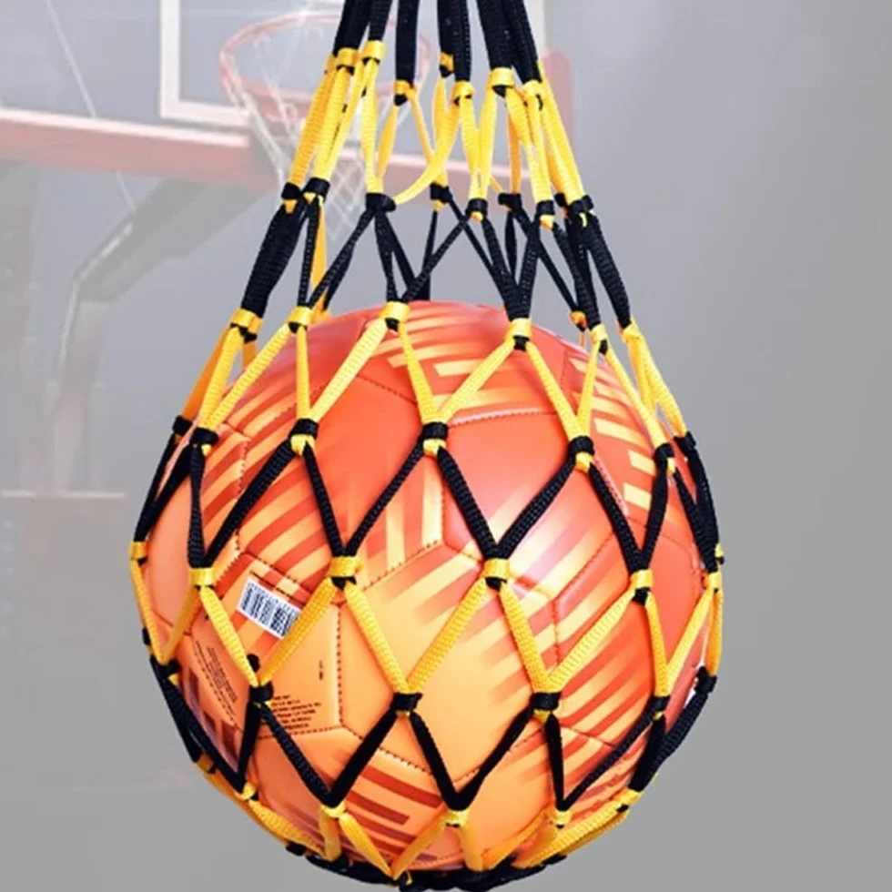 Bolsa de Red para Pelotas de Fútbol, Baloncesto, Rugby y Voleibol - Portátil con 3 Agujas