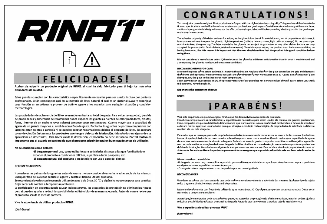 Rinat Guante de Portero Xtreme Guard Dominius Prime, Unisex Adulto