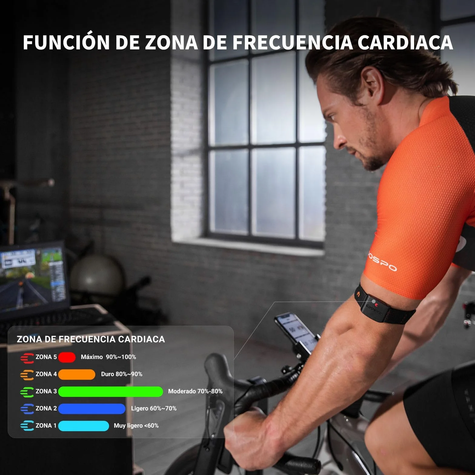 COOSPO HW9 Pulsómetros HRV Zona de Frecuencia Cardíaca Banda Bluetooth5.0 Ant+ IP67 Impermeable Heart Rate Monitor Bracelet