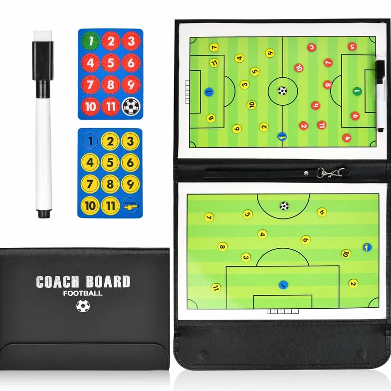 Flintronic Pizarra Táctica Fútbol Magnética Portátil Tablero Entrenamiento Entrenador con Imanes