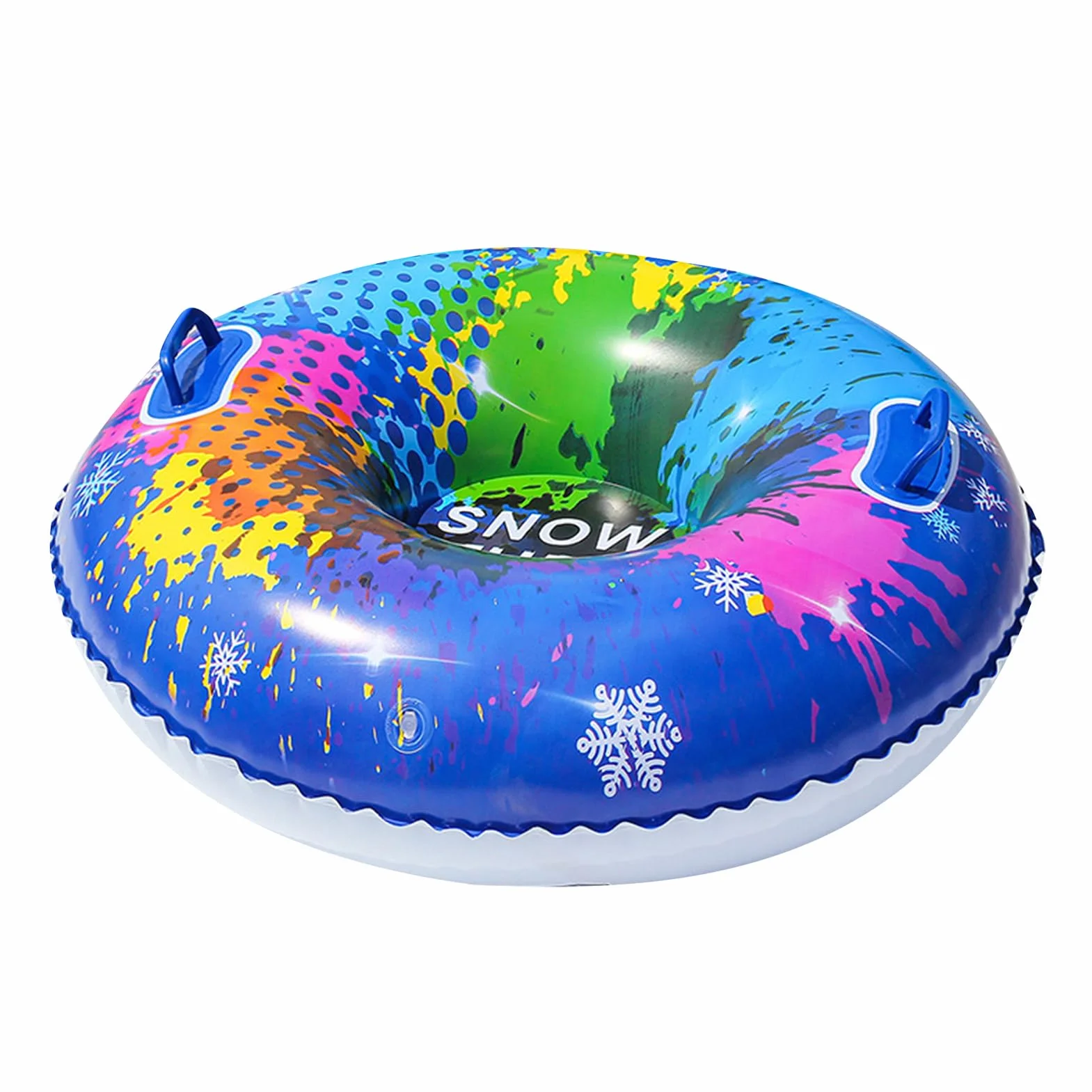 Trineo inflable 87 cm PVC pared gruesa neumáticos nieve niños asas tubo nieve pesado familias