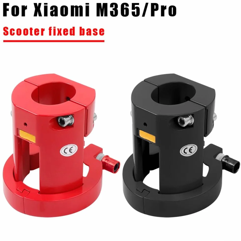 Base de poste plegable de aleación de aluminio para Xiaomi M365/Pro, Negro