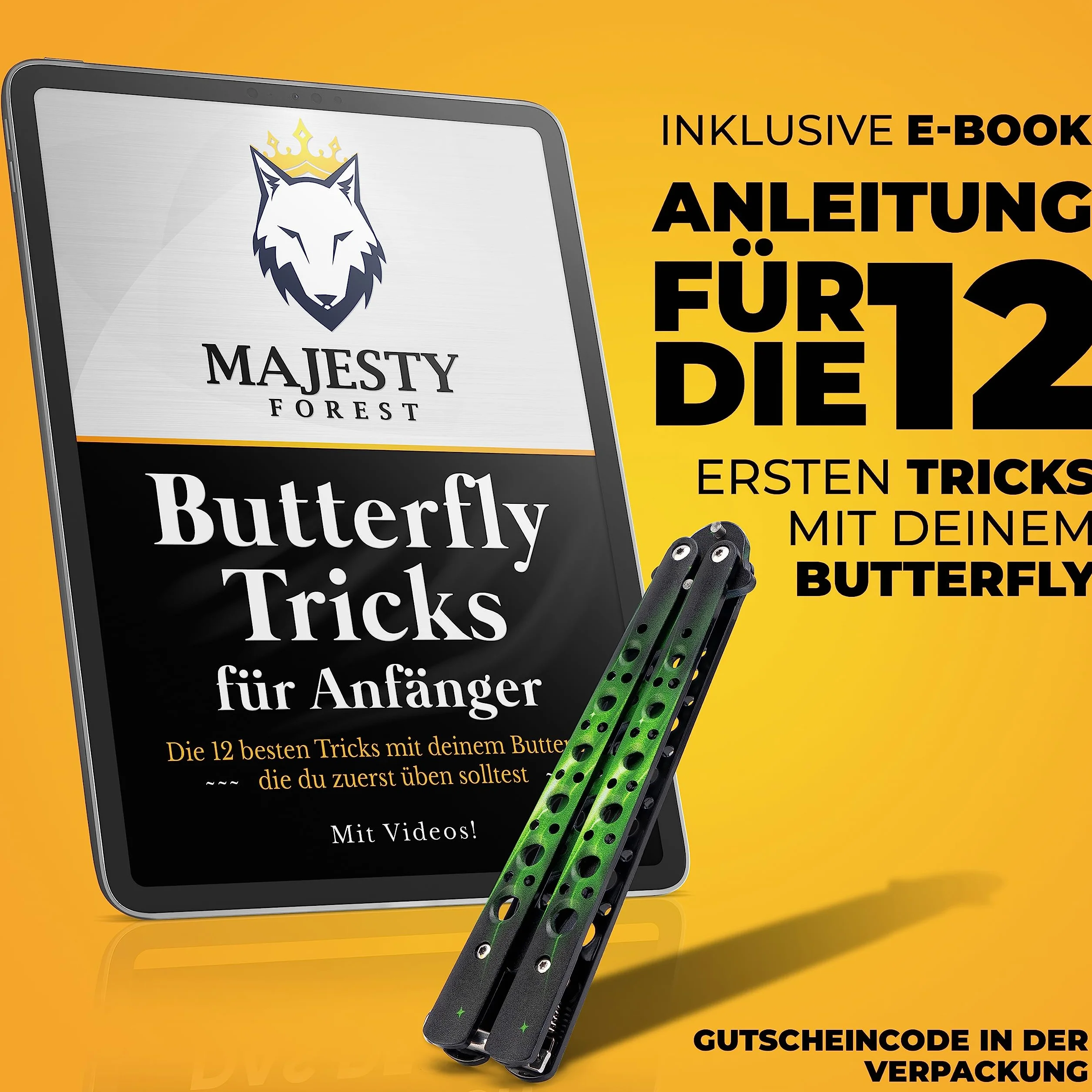 Gamma Butterfly Trainer Balisong Cuchillo Entrenamiento Hoja Roma para Trucos
