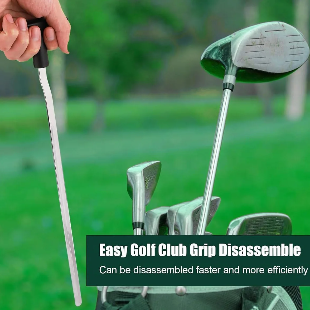 Herramienta para extraer grips de golf con ranura en V y protección