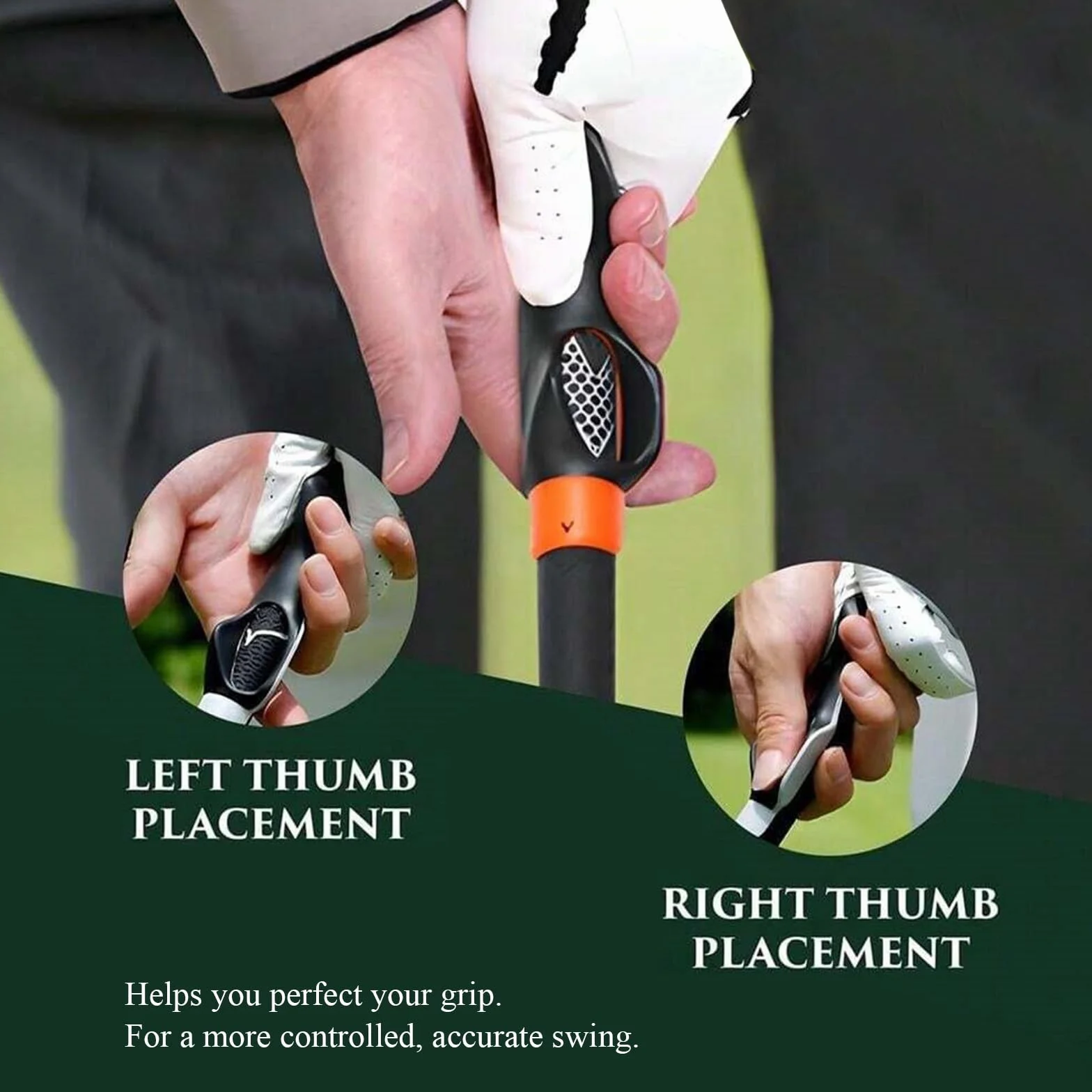 Entrenador de agarre de golf, simulador de swing para posicion correcta de la mano