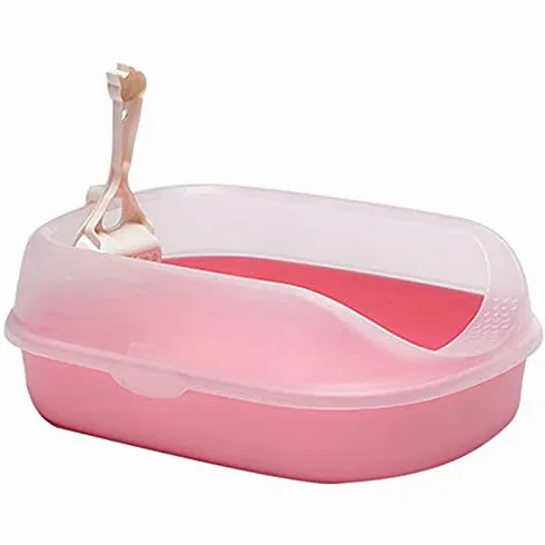 Cajas de Arena Mascota Perro Inodoro Caminar Gato cabaña Caja de Arena semicerrada Arena Cuenca Gato Perro Bandeja de Peluche Anti-Splash Toilette Cachorro Gato Gato Interior Arenero ​Gatos