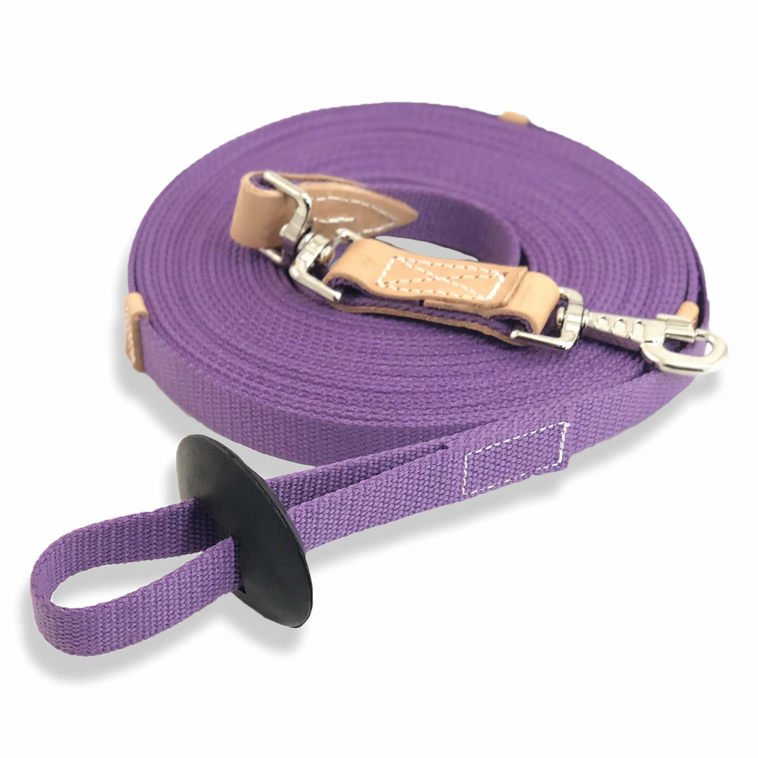 Southwest Equine - Almuerzo de algodón plano con cierre de perno y tope de goma, 89 cm, 35', Lavanda