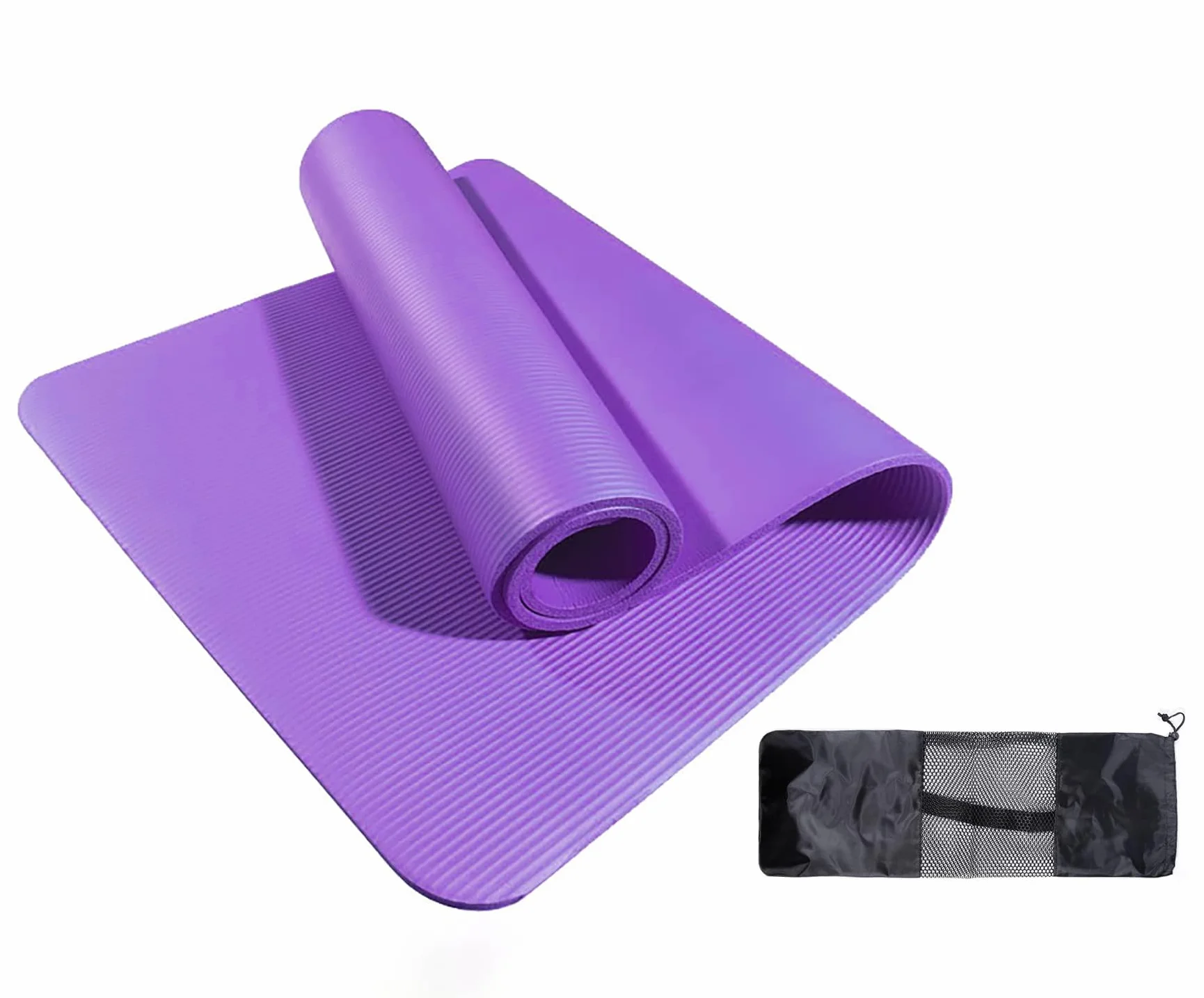 Esterilla Yoga Pilates Fitness NBR Antideslizante 8mm Gruesa Alta Densidad