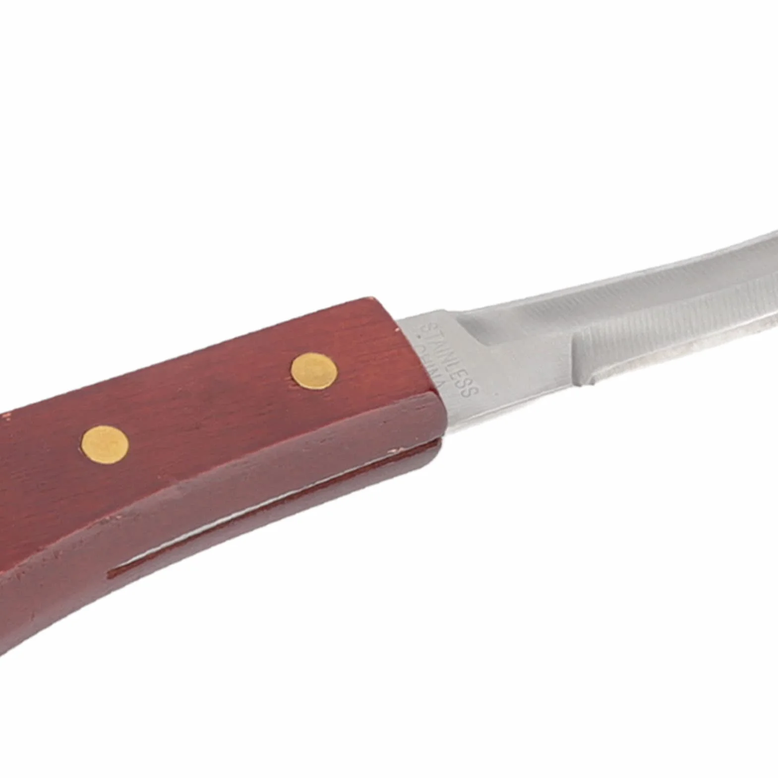 Herramienta para Recortar Pezuñas para Caballo, Cuchillo para Pezuñas de Acero Inoxidable, de Madera de Goma, Cuchillo para Pezuñas, Cuchilla de Doble Filo, Hoja de Doble Cara, Mano Derecha