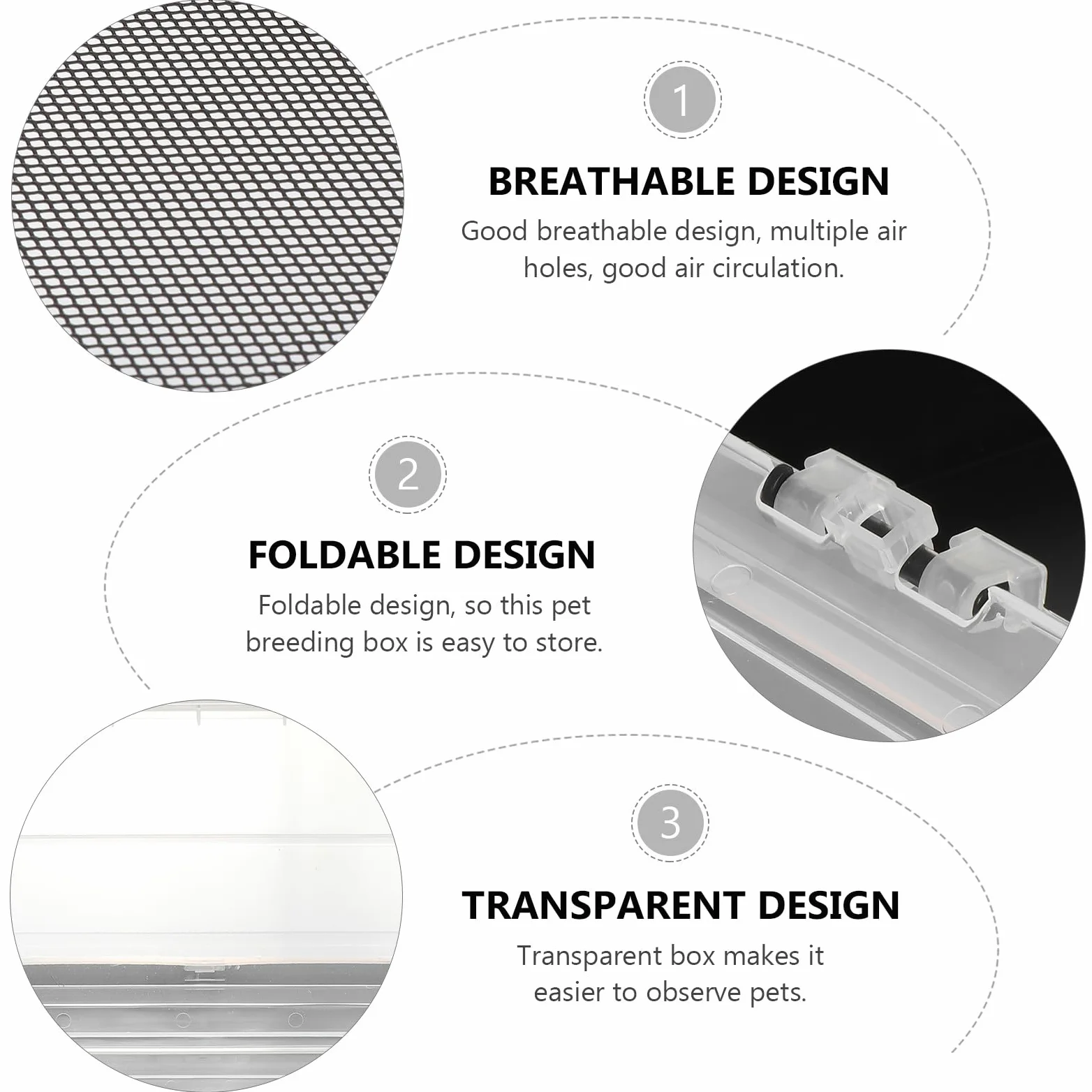 TOYANDONA Jaula de Plástico Múltiples Orificios de Ventilación para Hámster Negro Fácil de Almacenar y Conveniente para Alimentar, Adecuado para Casa de Hamster y Mascotas Pequeñas