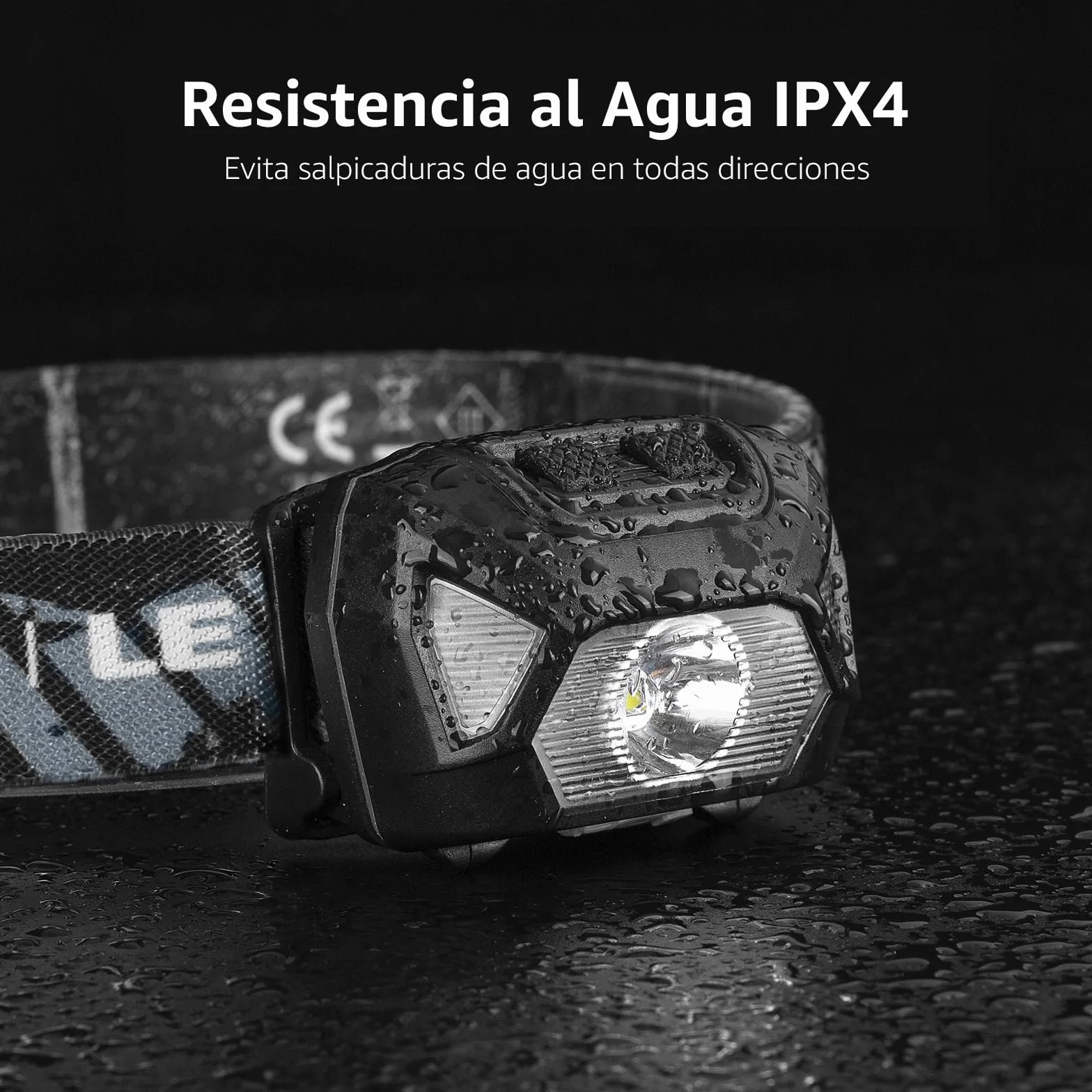 Lepro Linterna Frontal LED Recargable 2000lux IPX4, 6 Modos de Luz Rojo, D500 USB para Correr Camping Excursión Pesca