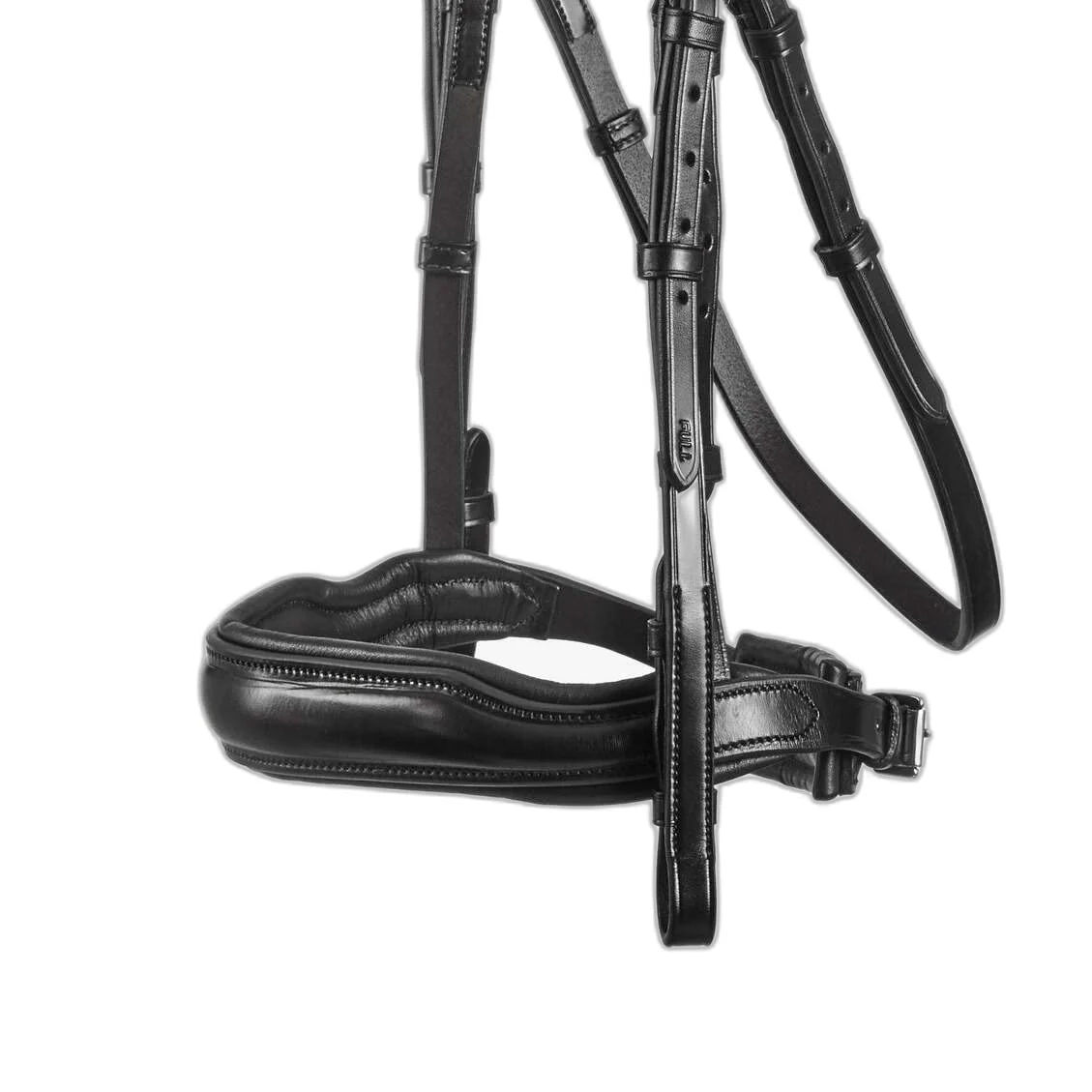 Premier Equine Verdura Anatomic Snaffle Bridle, color negro extra completo