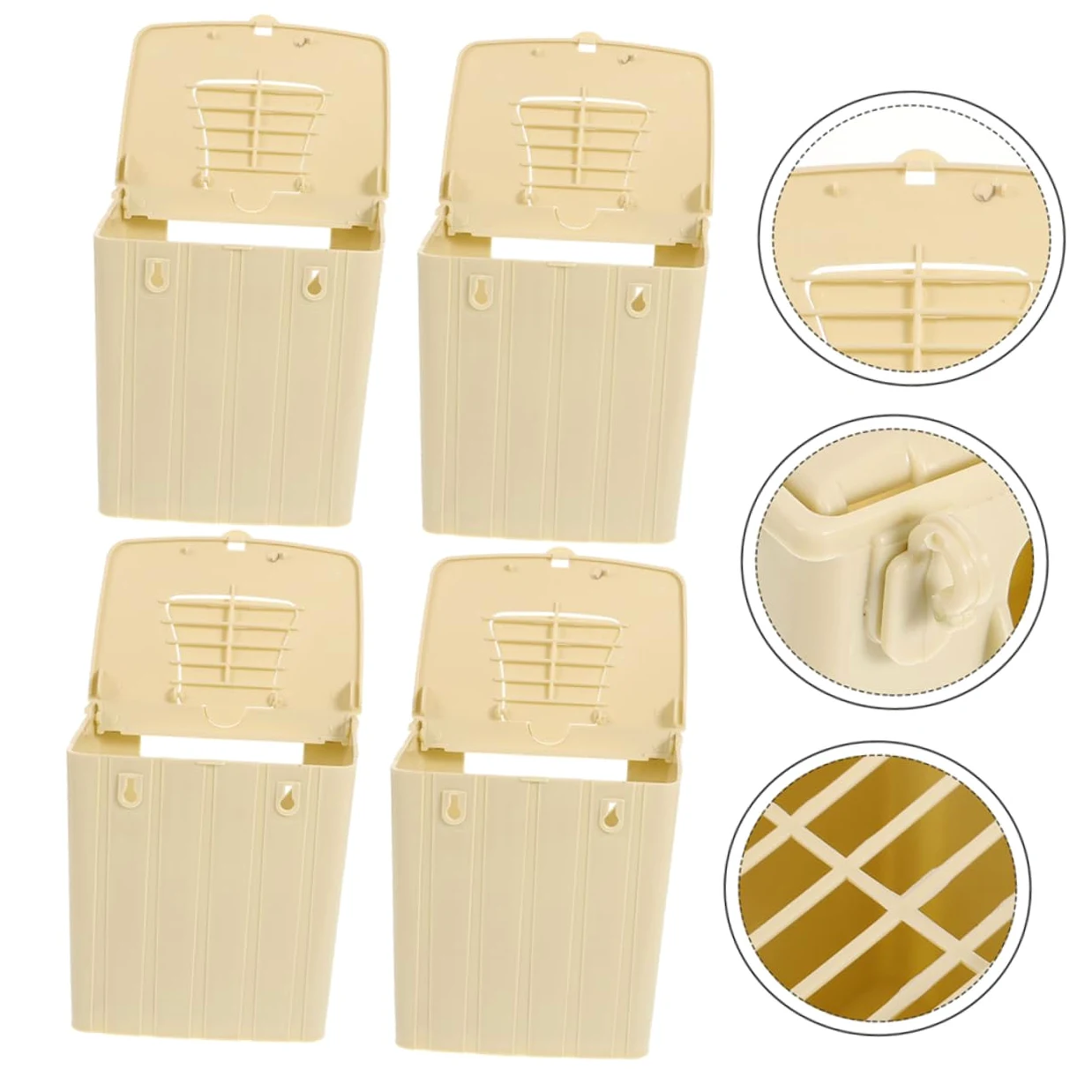 COLLBATH 2 Juegos de Cajas de Cría para Pájaros Elegantes Y para Periquitos de Plástico Resistente a La Intemperie con Salida para Nido 5 Unidades