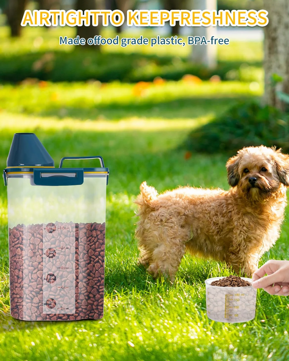 jutyum 2 tarros de almacenamiento de 3 l, almacenamiento de detergente, organizador de cocina, caja de almacenamiento de polvo de lavado, almacenamiento de comida para perros, caja de almacenamiento