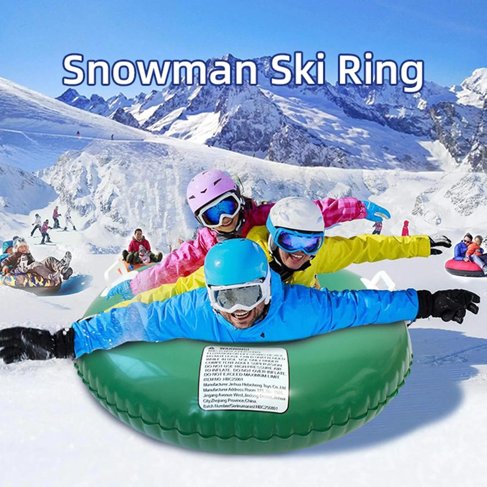 Tubos De Nieve Inflables para Niños, Trineo Inflable Grueso De 80 Cm con Asas, Juguetes De Invierno