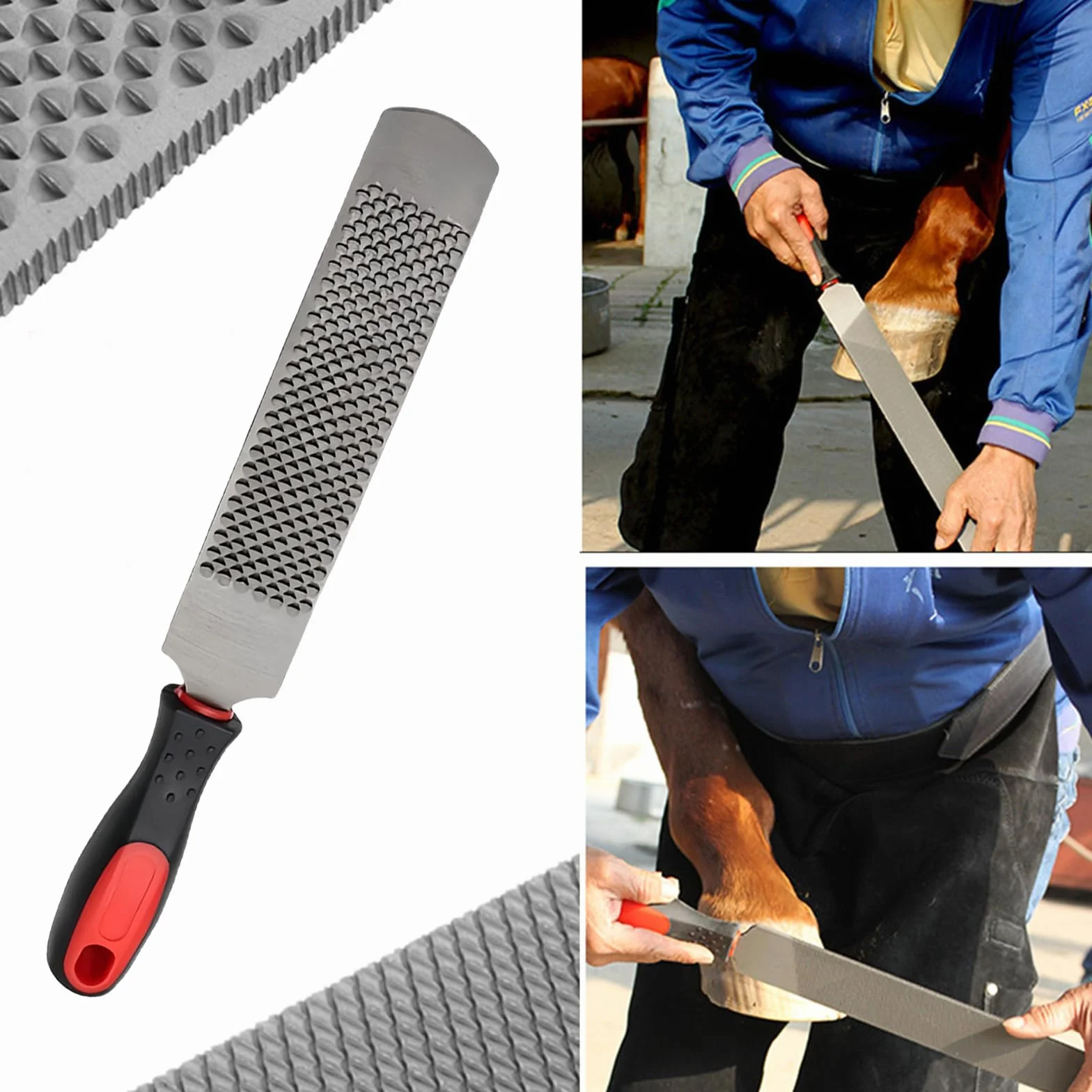 Lima De Herradura,8 Pulgadas 200MM Lima Para Pezuñas De Caballo Con Mango,Cuchillo Para El Cuidado De Las Pezuñas,Escofina Para Pezuñas,Escofina Profesional Para Lima De Caballos Para Vaca,Caballos