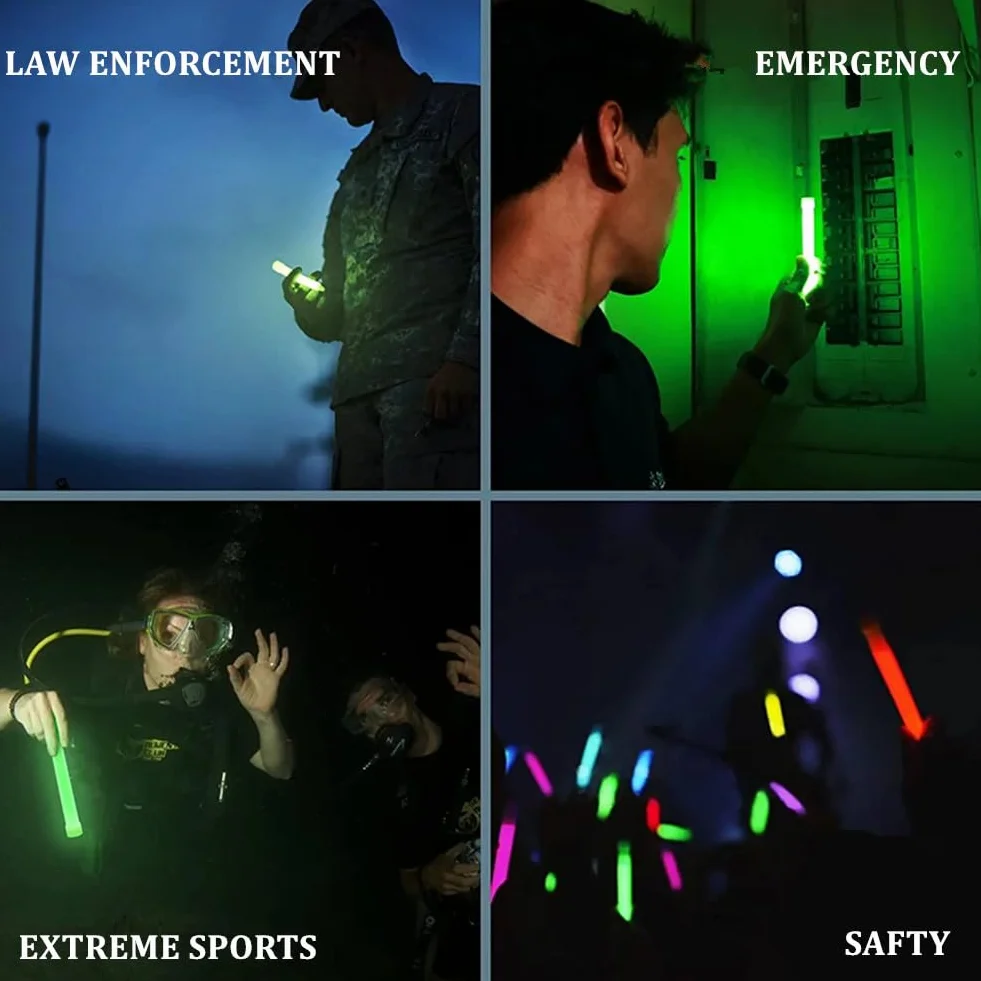 Glow Fever Barras Luminosas de 6 Pulgadas Ultra Brillantes con 12 Horas de Duración para Senderismo, Camping, Apagones