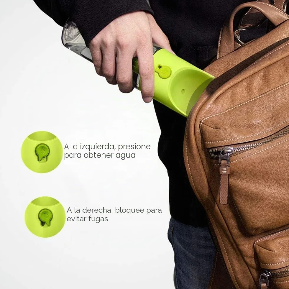 Botella de Agua para Perros para Caminar-Dispensador de Agua para Mascotas Moda Antibacterial portátil para Perros Viaje Botella para Beber Agua(Verde)