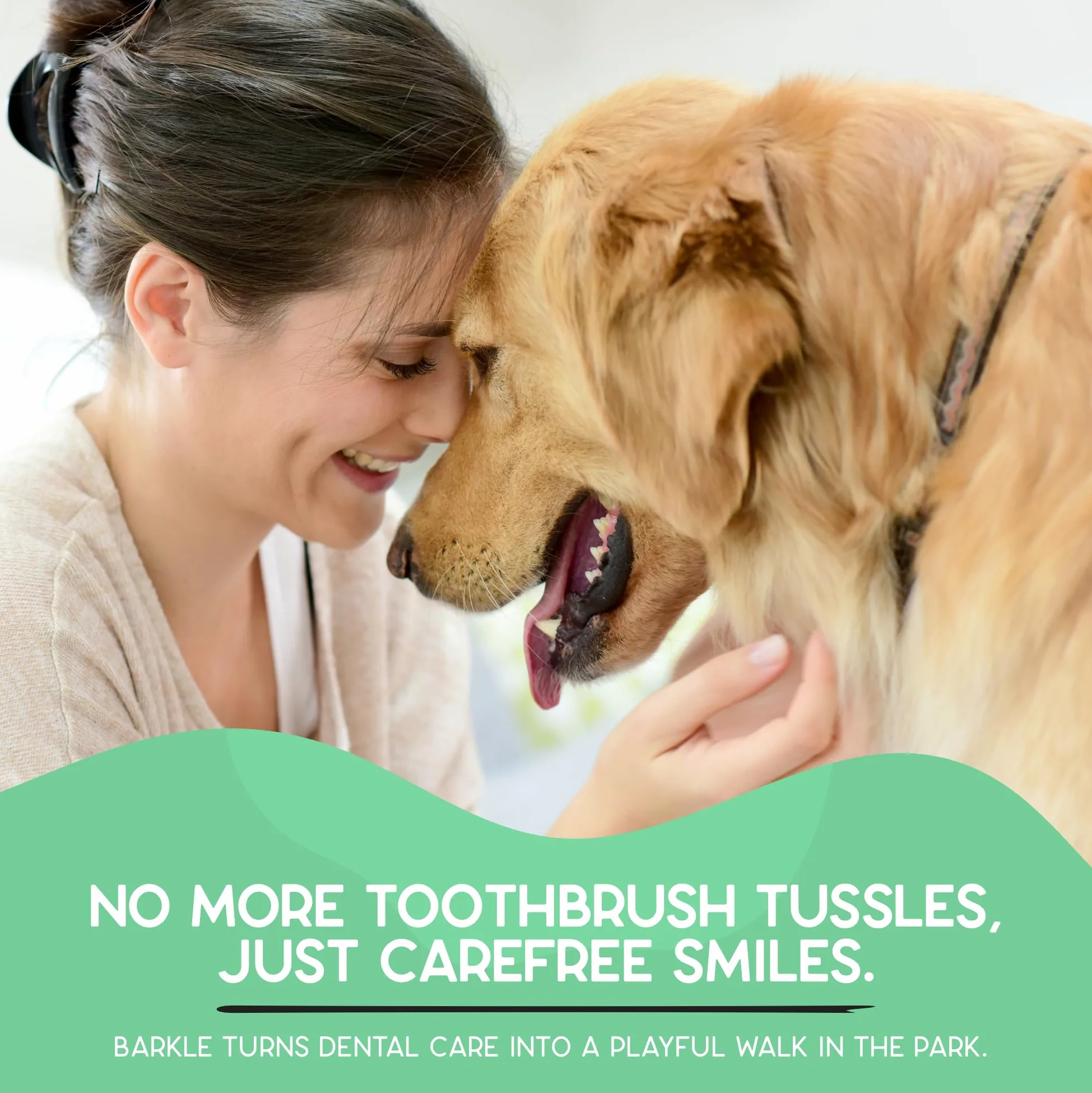 Barkle Gel de limpieza de dientes de perro, el mejor kit de cepillo de dientes para perros comprobado por veterinarios para eliminar la placa, el sarro y la placa