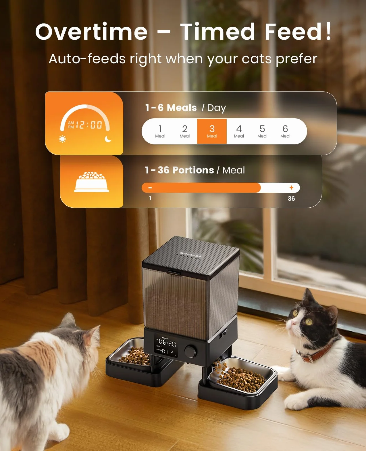 oneisall 5L Comedero automático para Gatos (WiFi)