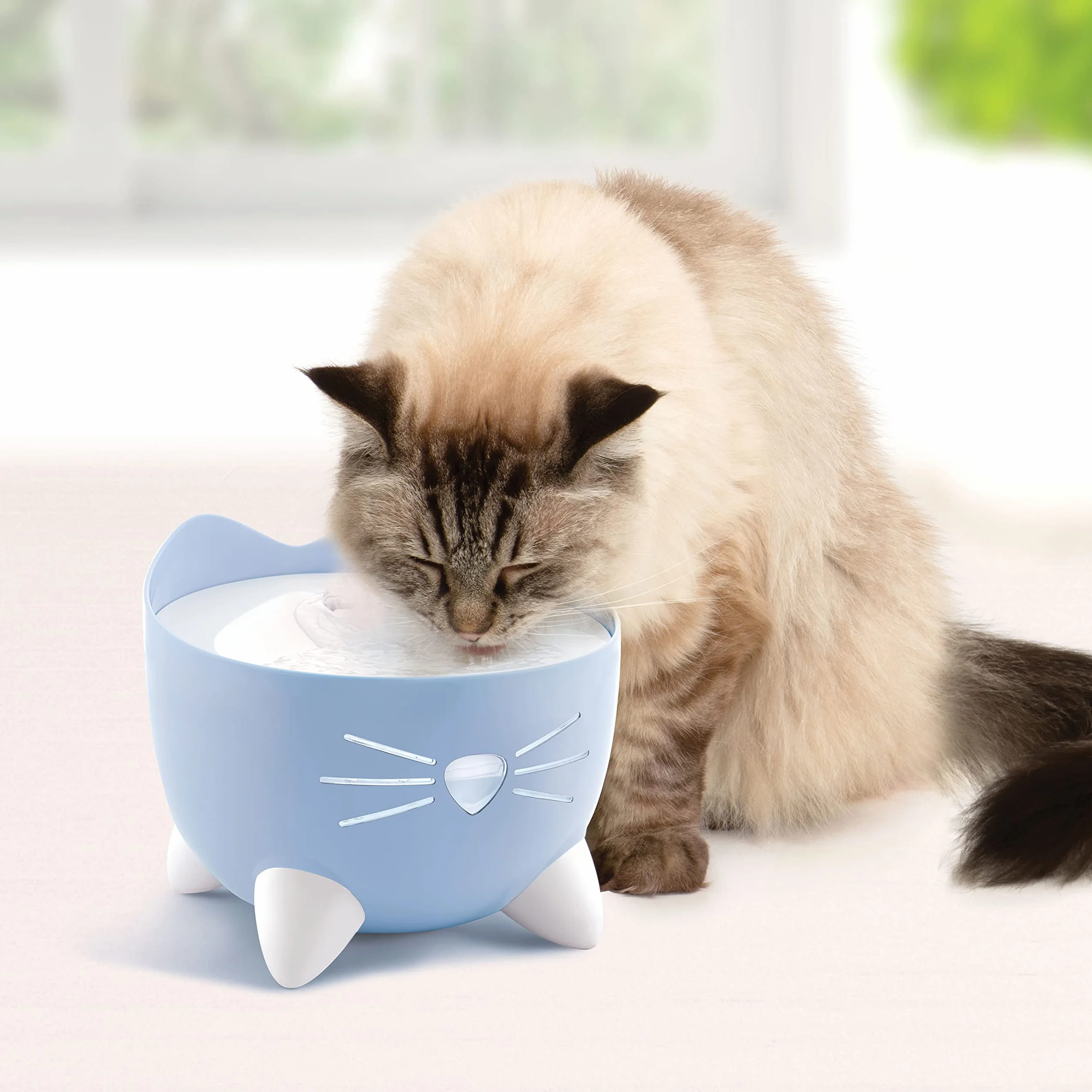 Bebedero Azul fuente para gatos