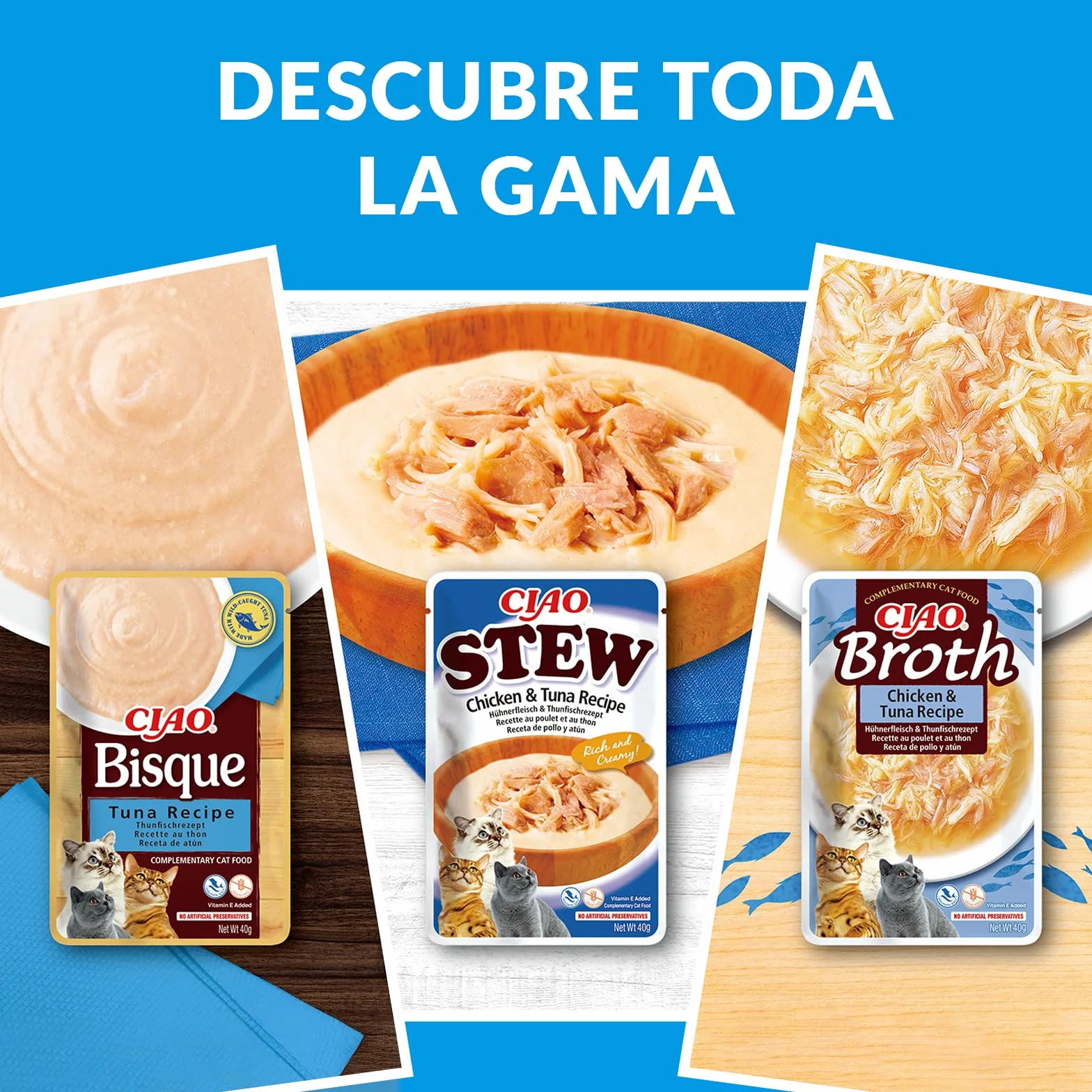 INABA Churu Gatos -Snacks de Puré - Receta de Pollo - Premios Cremosos Saludables - Sin Cereales, Conservantes, Colorantes - Sólo 16 Calorías - 480G(12x40g)