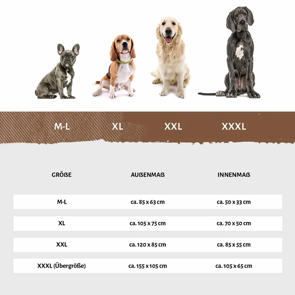 Knuffelwuff 13979-010 Madison - Cama ortopédica para Perros de Piel sintética Acolchada con láser, 105 x 75 cm, Color Gris