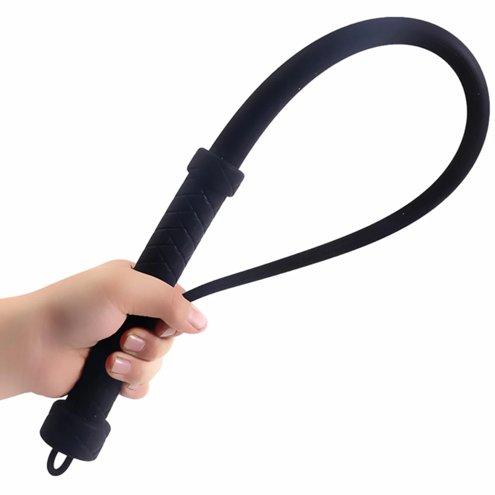 Látigo para Caballos de Silicona 24 Pulgadas Fusta Montar Entrenamiento Mango Antideslizante