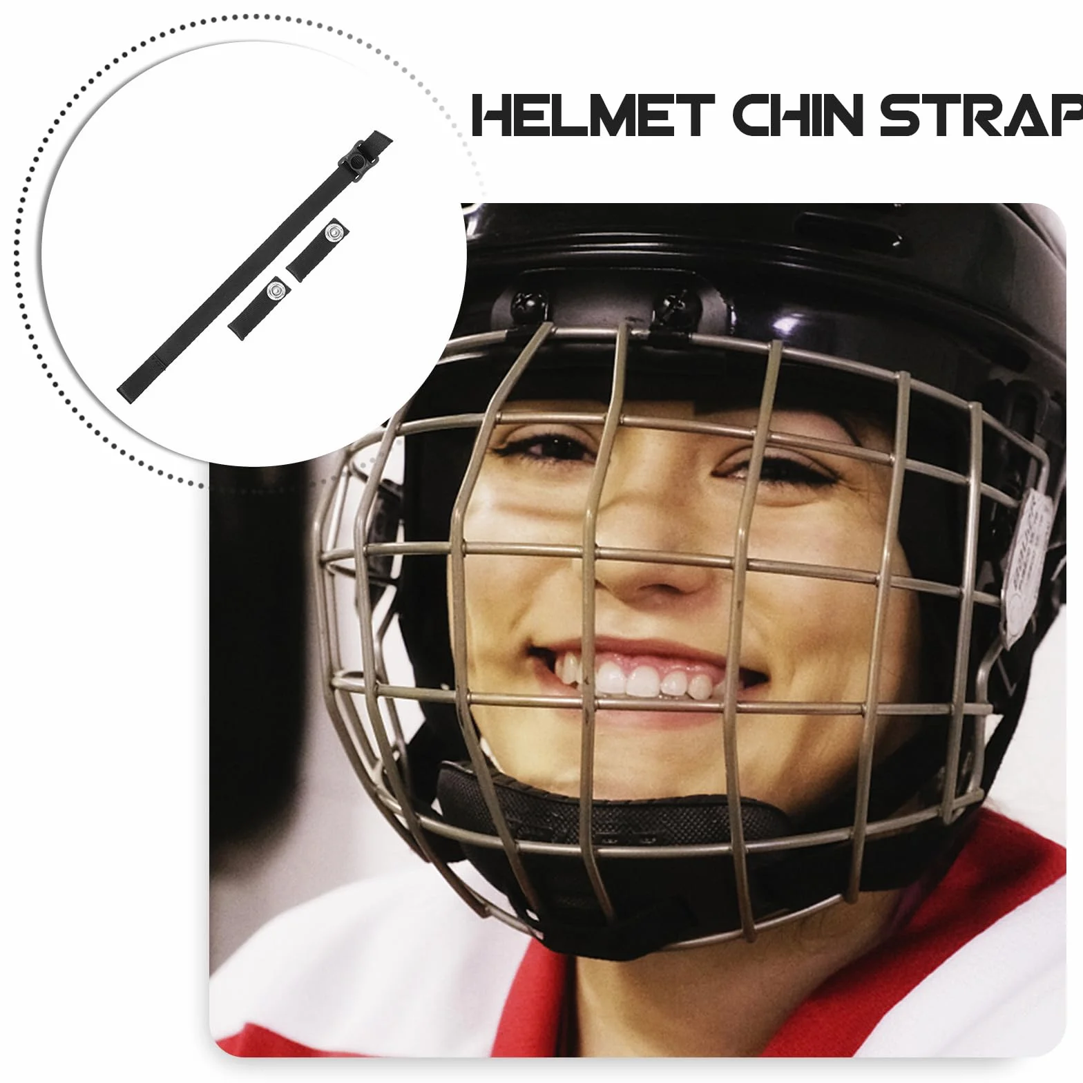 Yardwe Accesorios de hockey correa para la barbilla casco hielo 3 unidades