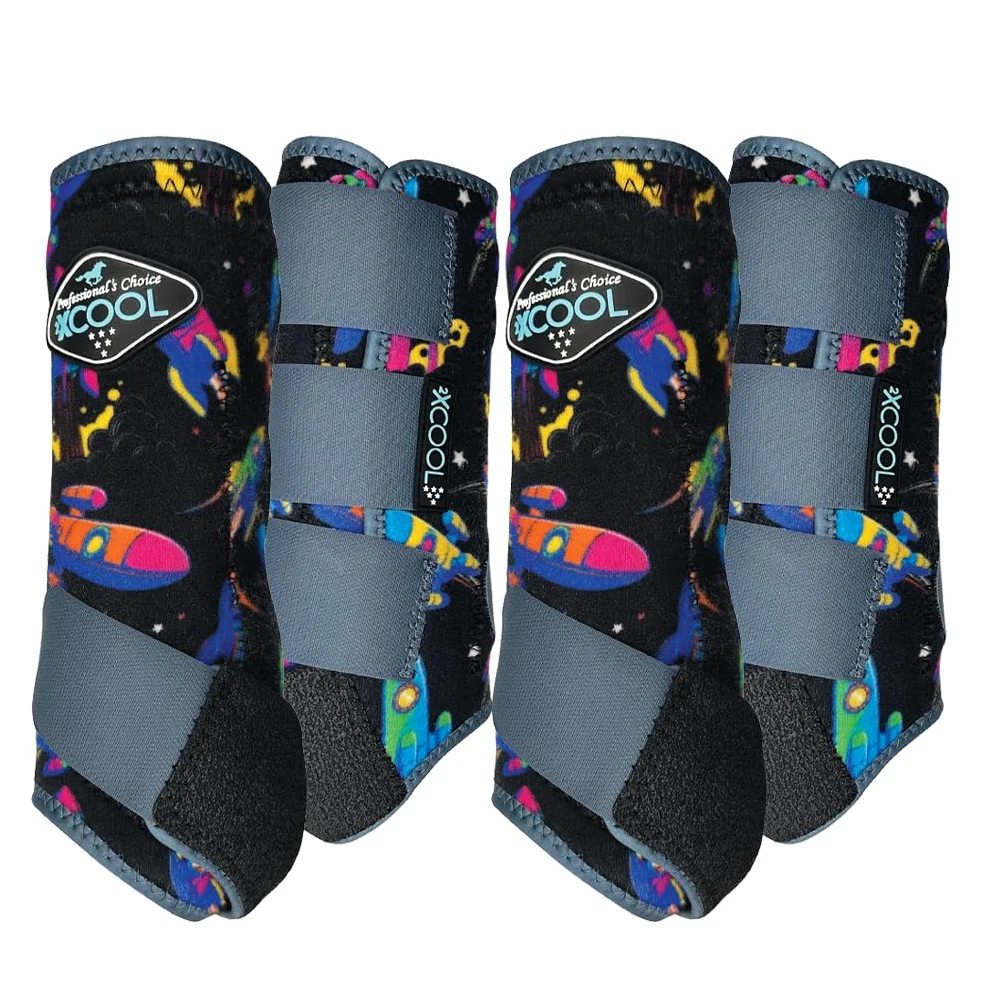 Professional's Choice 2XCOOL - Botas deportivas para caballos medicinales, diseño protector y transpirable para máxima comodidad, durabilidad y refrigeración en caballos activos, paquete de 4