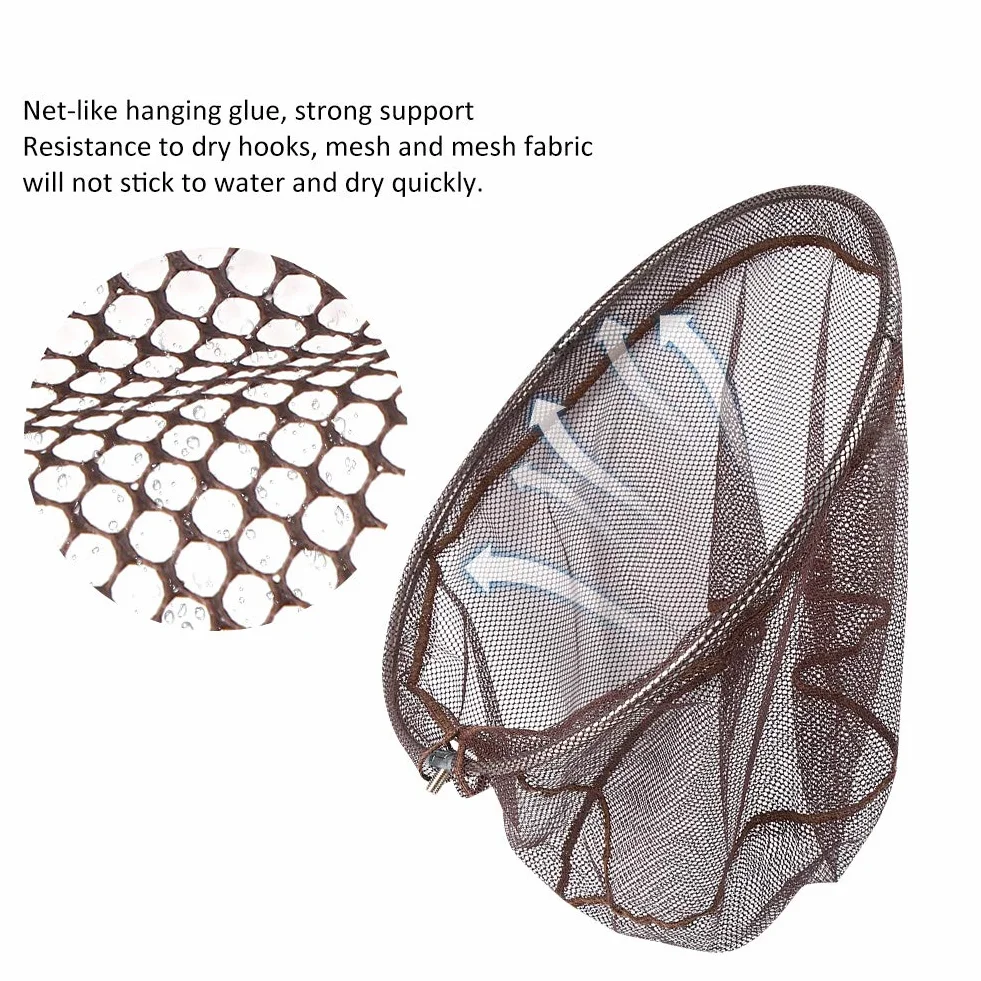 Fyearfly Cabezal de Red de Aterrizaje Plegable, Secado Rápido, Accesorio de Pesca Portátil