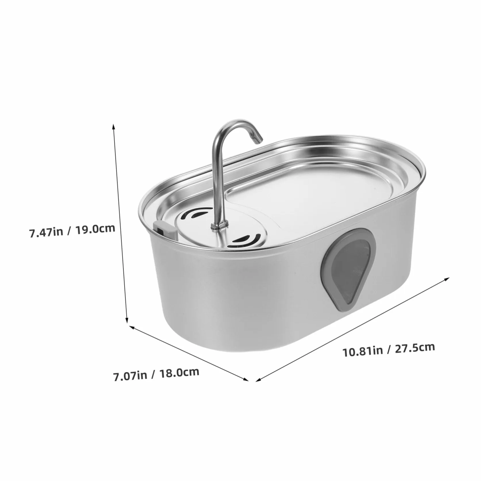 Dispensador De Agua para Gatos Pequeños Bebedero Automático para Perros Y Gatos Color Plateado
