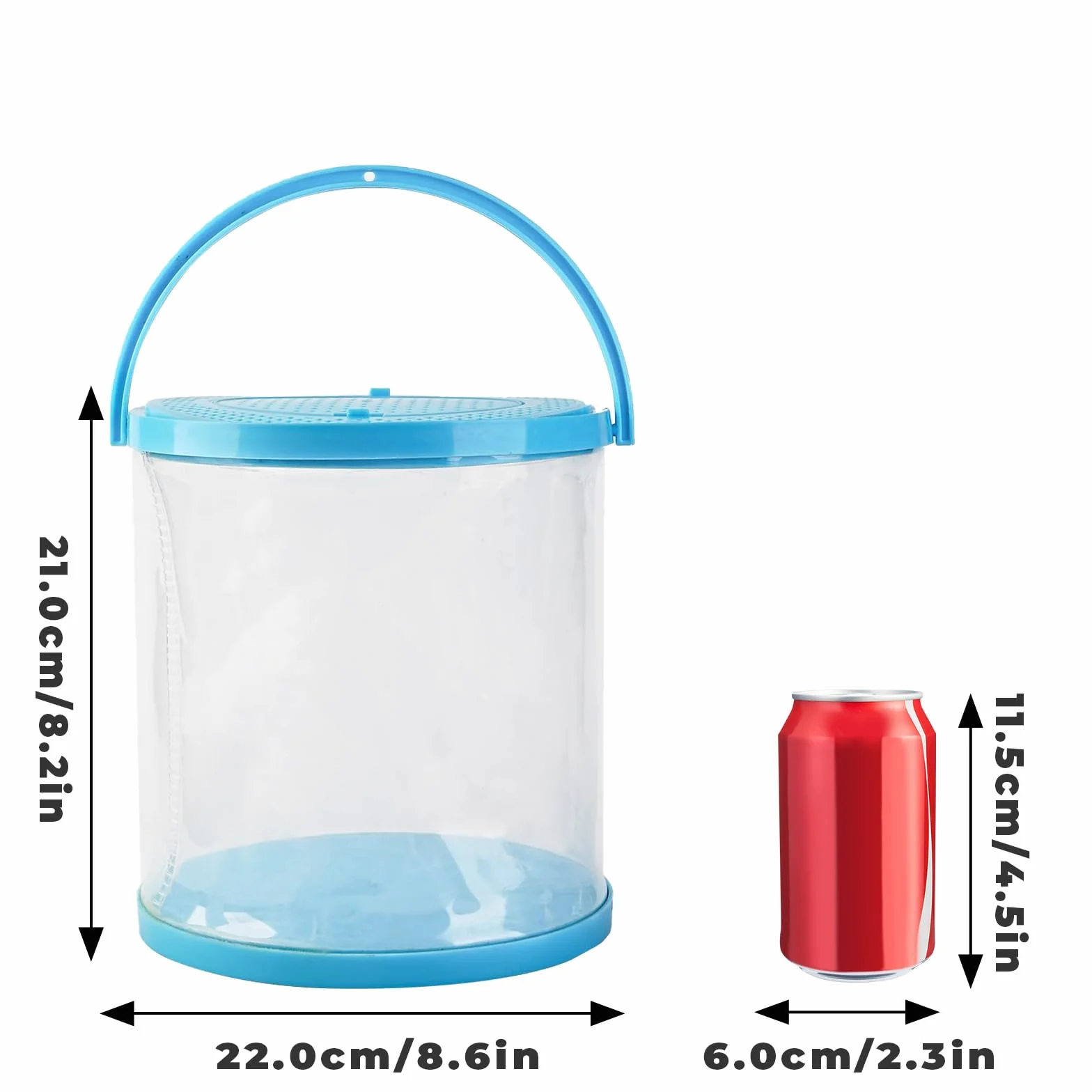 Dnoifne Acuario Pequeño Plegable, Tanque de Agua Portátil para Peces, Contenedor para Transporte, Pecera de Plástico, Ideal para Principiantes y Captura y Suelta