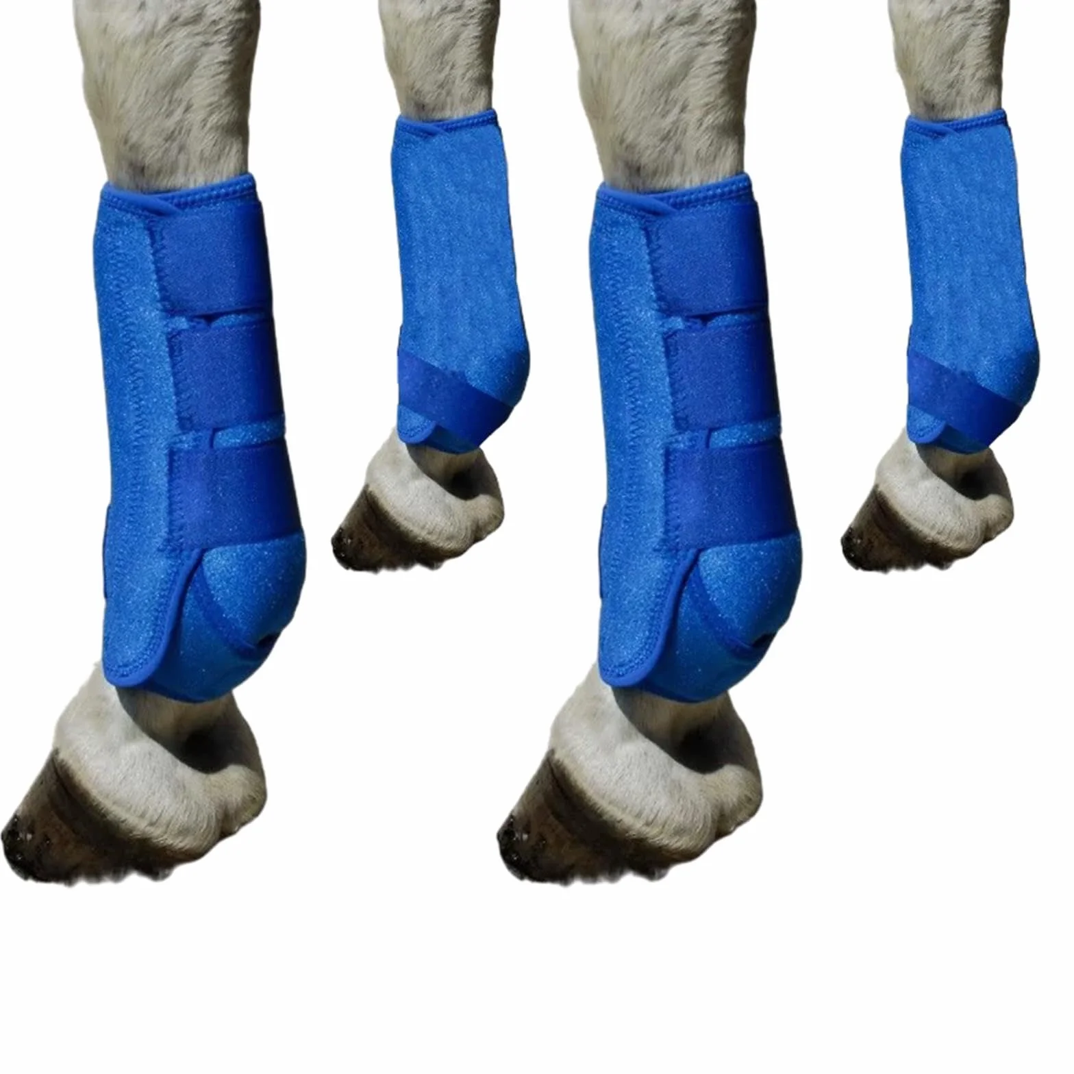 4 Uds Botas de Caballo Protectores de Piernas Ajustables Cómodos Neopreno Reutilizables Transpirables Protectores de Caballos Conjunto de Equipo de Pi