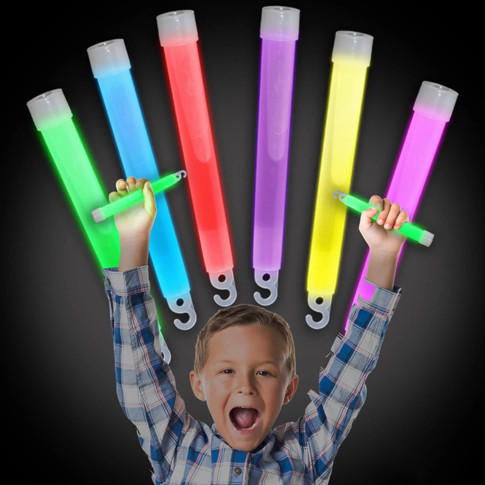Luz de varilla luminosa de 6 pulgadas, barra de luz química, brillo 12 horas