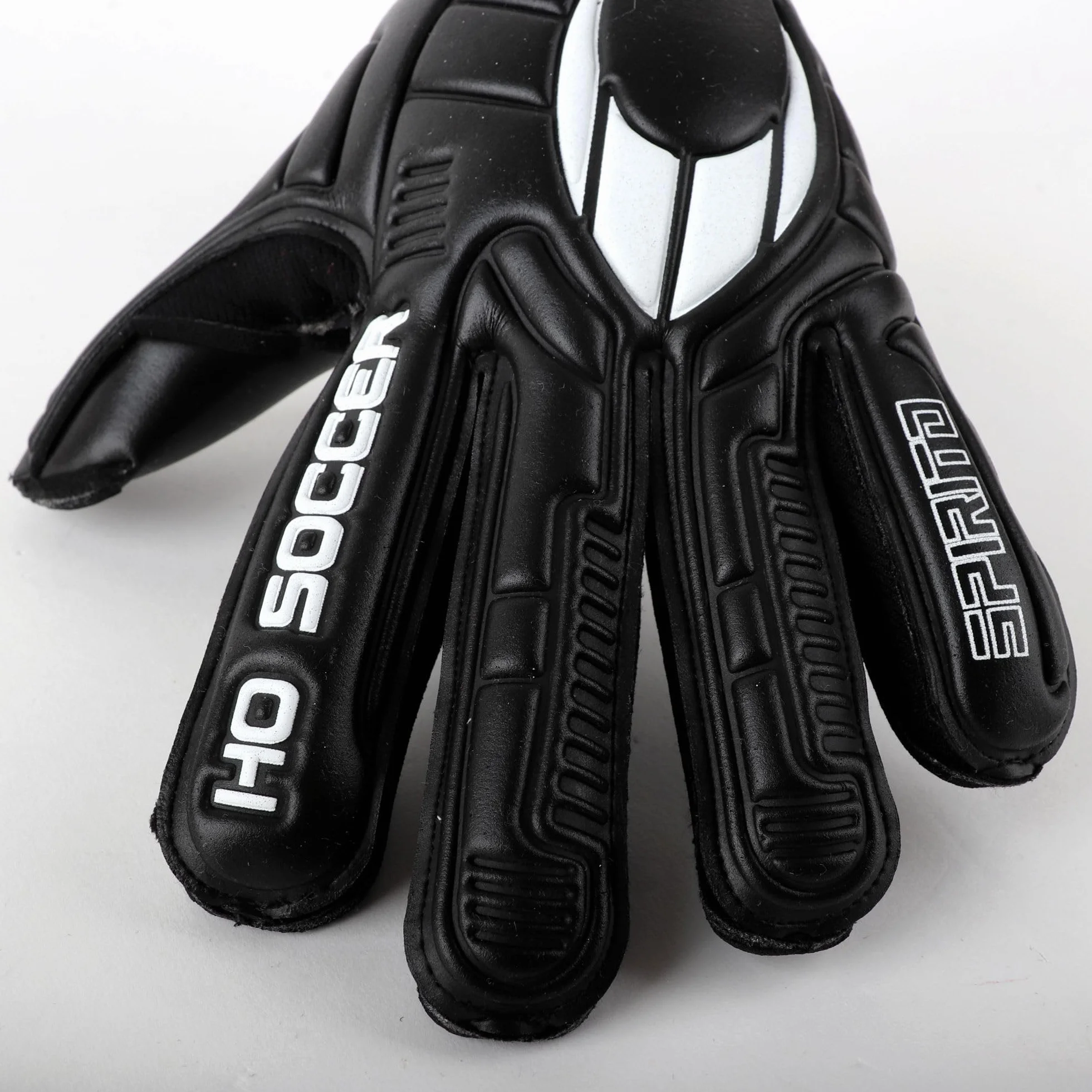 HO Soccer SPIRITO Black Flat Guantes de Portero, Negro, 6