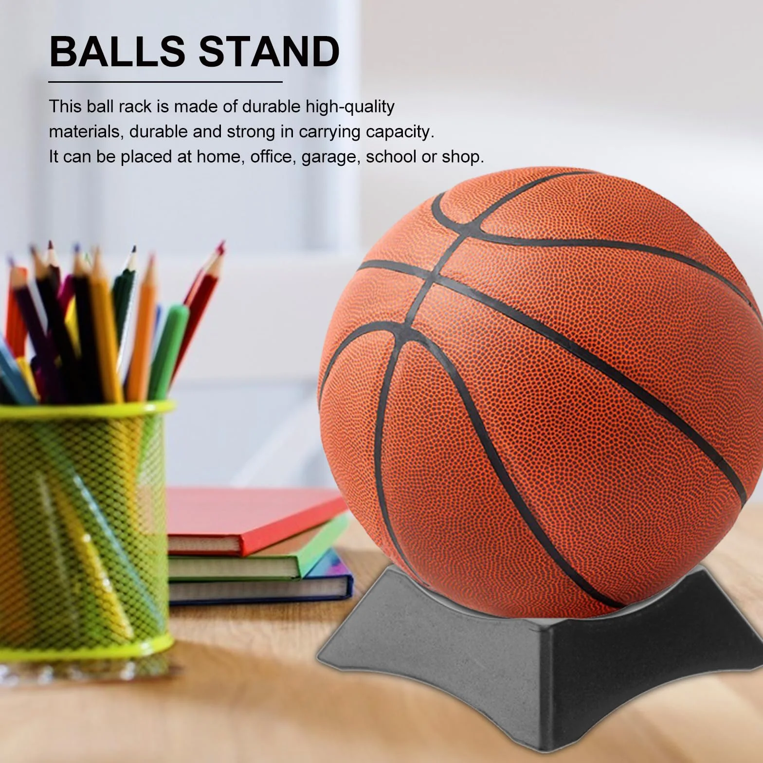 Soporte de Balón ULTECHNOVO, Exhibición Estante Cuadrado para Baloncesto, Béisbol y Fútbol