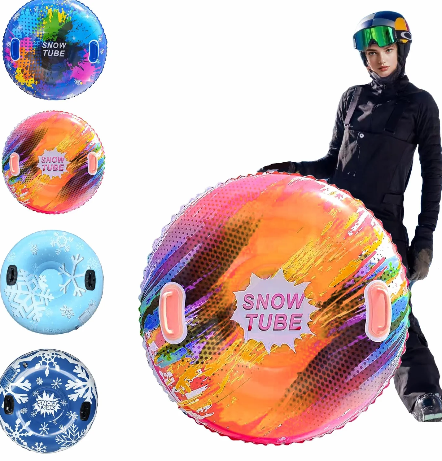 Donut Snowrohr Trineo inflable Juguetes de nieve para adultos Actividad al aire libre