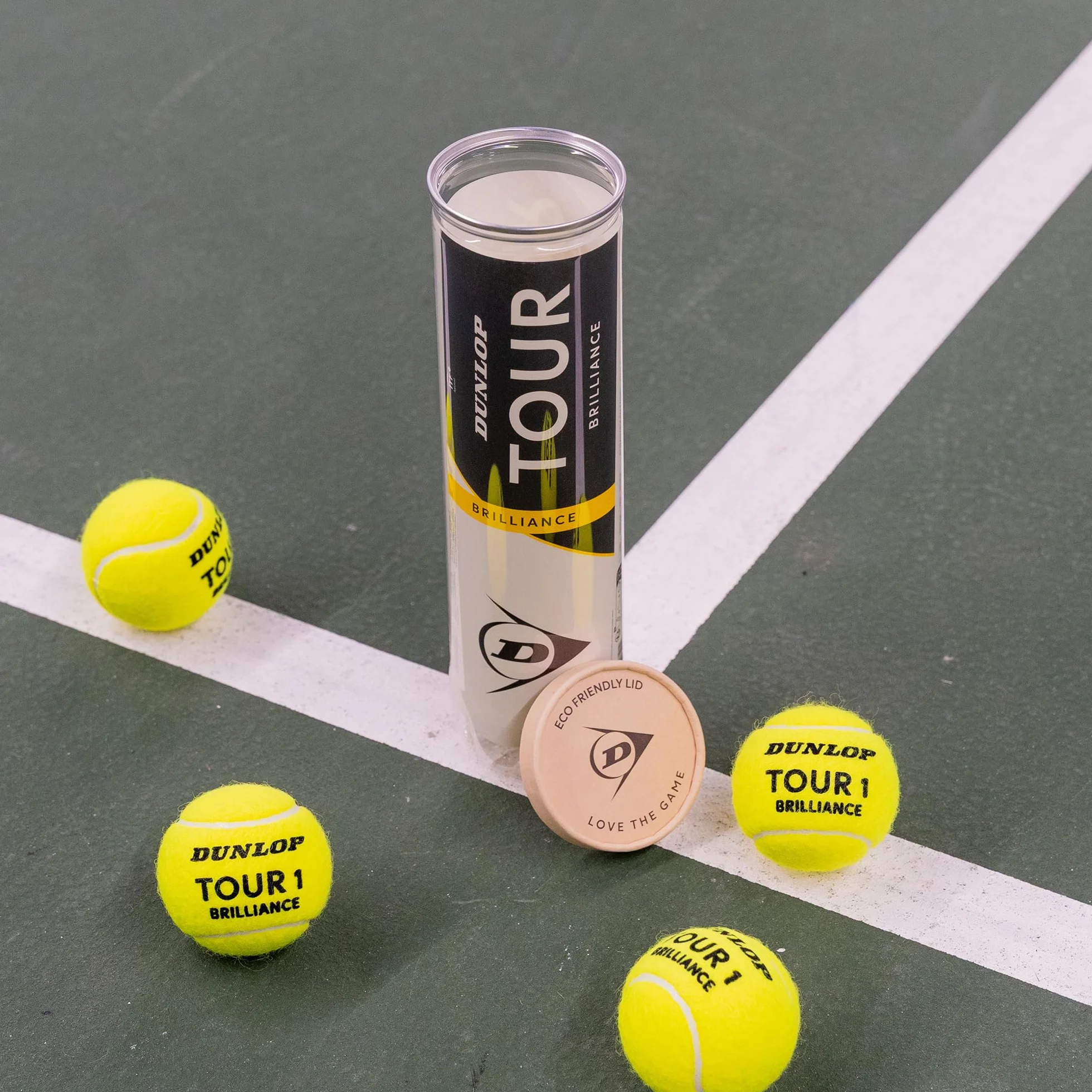 Dunlop Pelota de Tenis Tour Brilliance 4 Pelotas