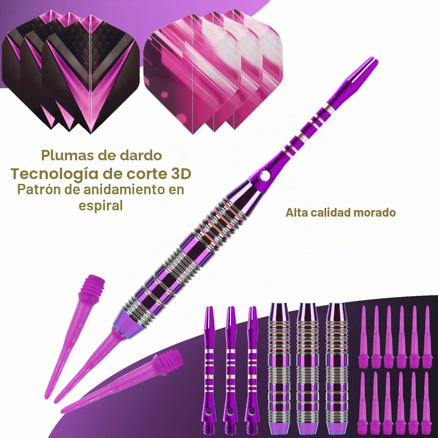 Dardos con punta de plástico para diana electrónica, blandos profesionales