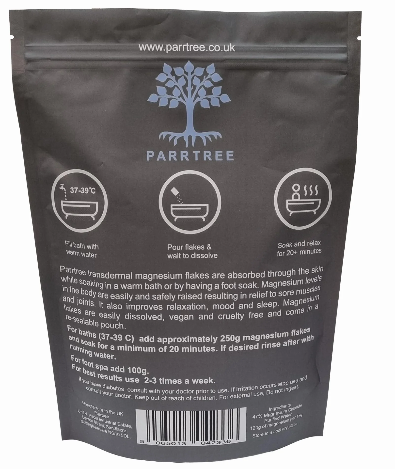 Magnesio en Copos 1 kg, Sales de Baño y Remojo para Pies, Alivio Muscular, Fatiga, Calambres, Dolores de Cabeza, Lesiones Deportivas