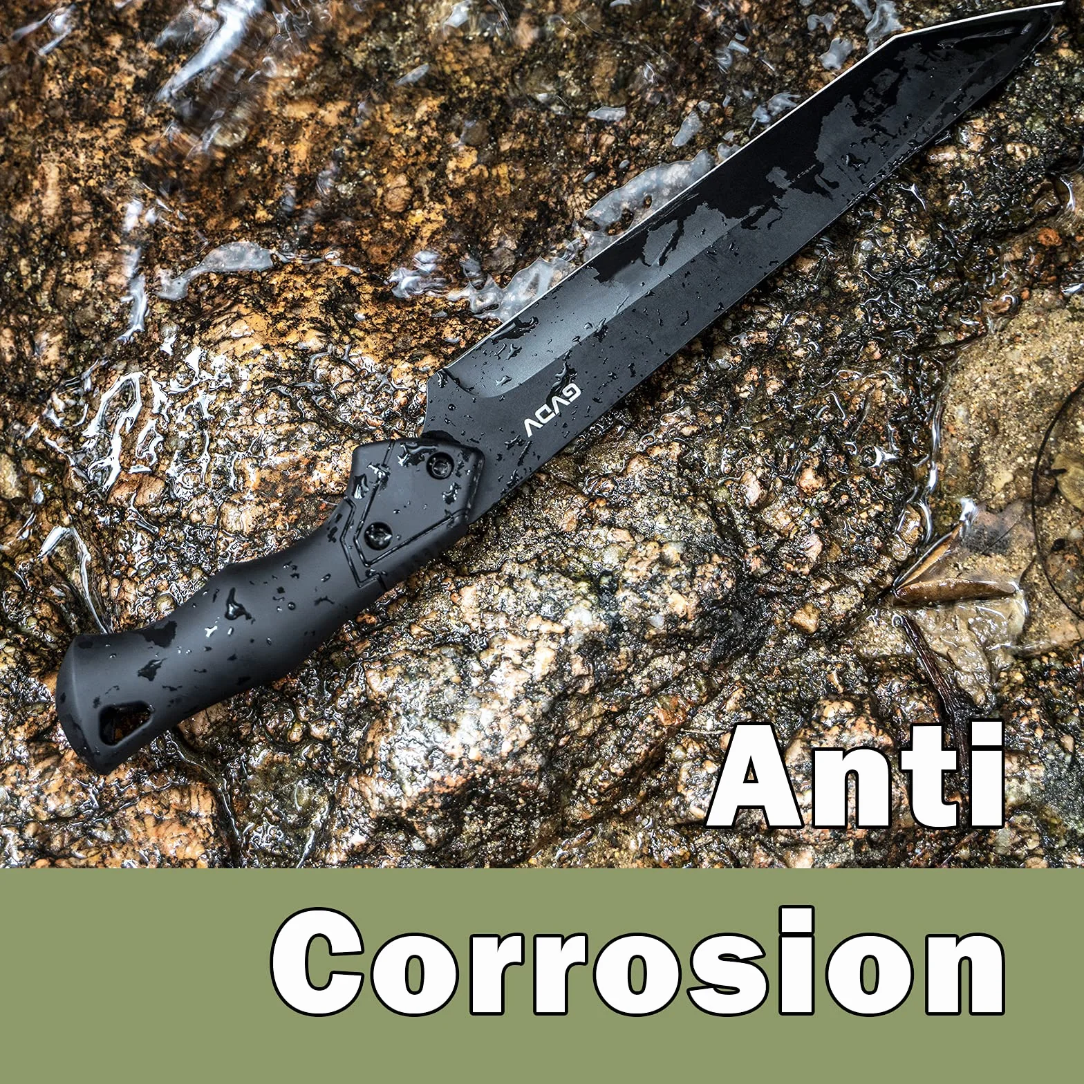 GVDV Cuchillo de Hoja Fija Tanto para Caza y Supervivencia con Funda