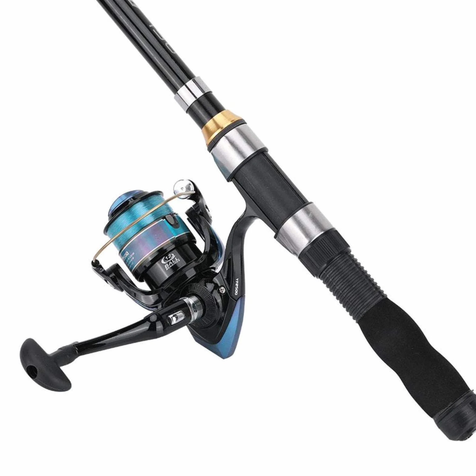 Bnineteenteam Mini Caña de Pescar 1.5 m Hielo Vidrio 2-6 lbs