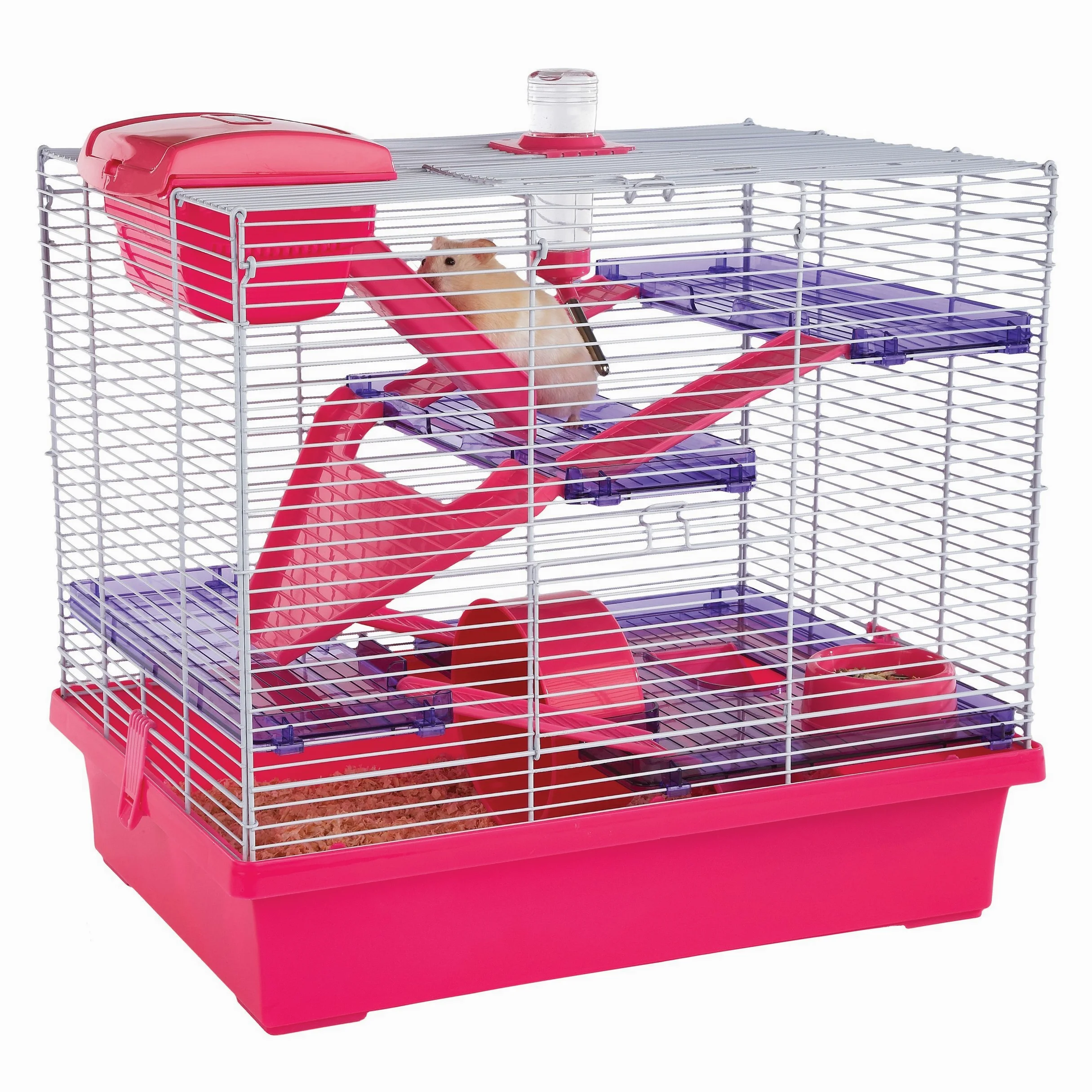 Rosewood Pico Jaula para hámsteres, Extragrande, Rosa