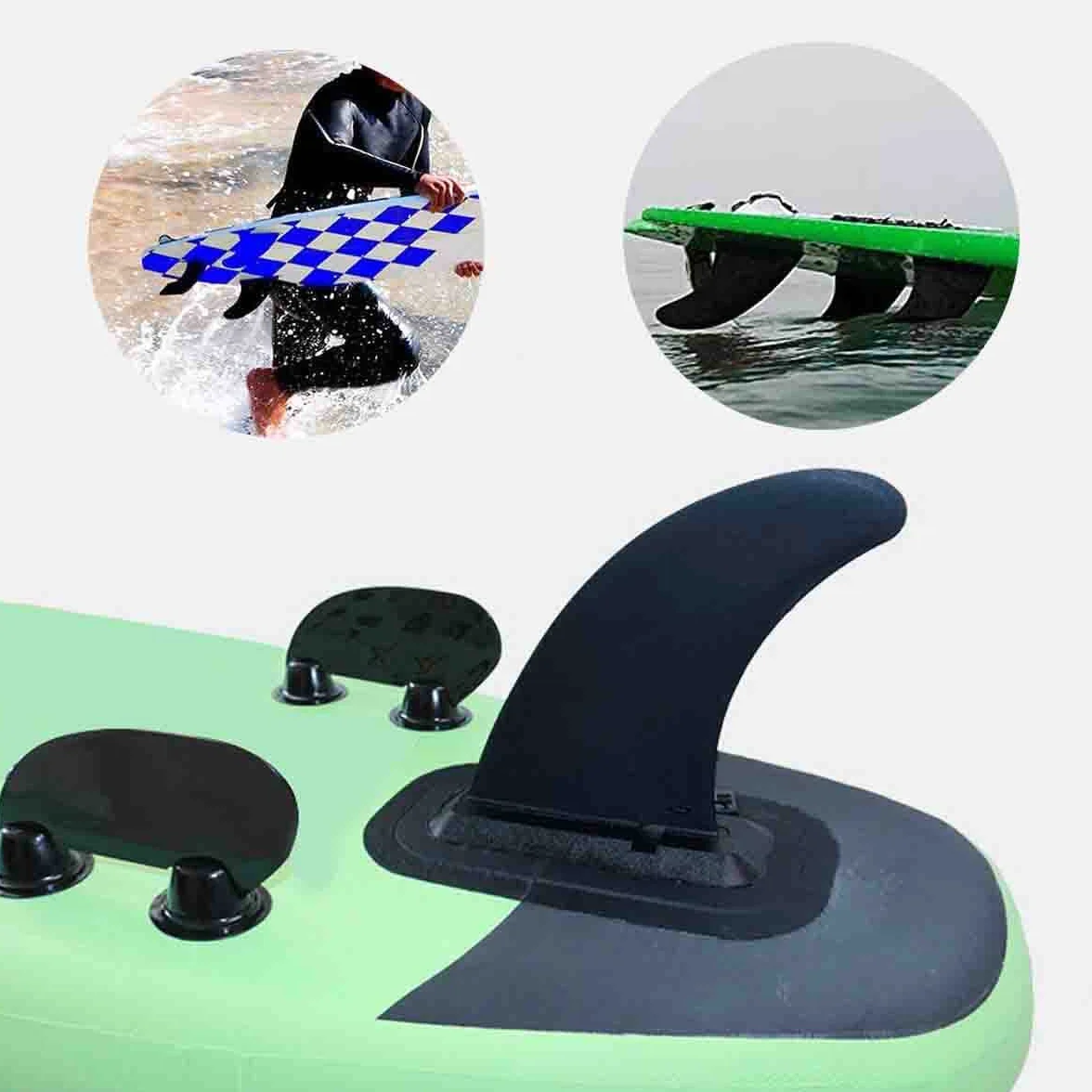 Aletas de Tabla de Surf Removible Universal Nylon Reforzado para Longboard SUP
