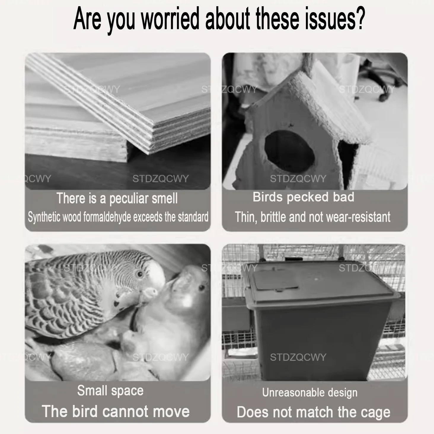Caja Nido Resistente, Caja Nido para Periquitos, Caja Nido para Pájaros, Jaula, Casa De Madera, para Agapornis Pinzones, Periquito Cacatúa, Loro Conure, Planeador del Azúcar, Ardilla, Rata, Pinzón