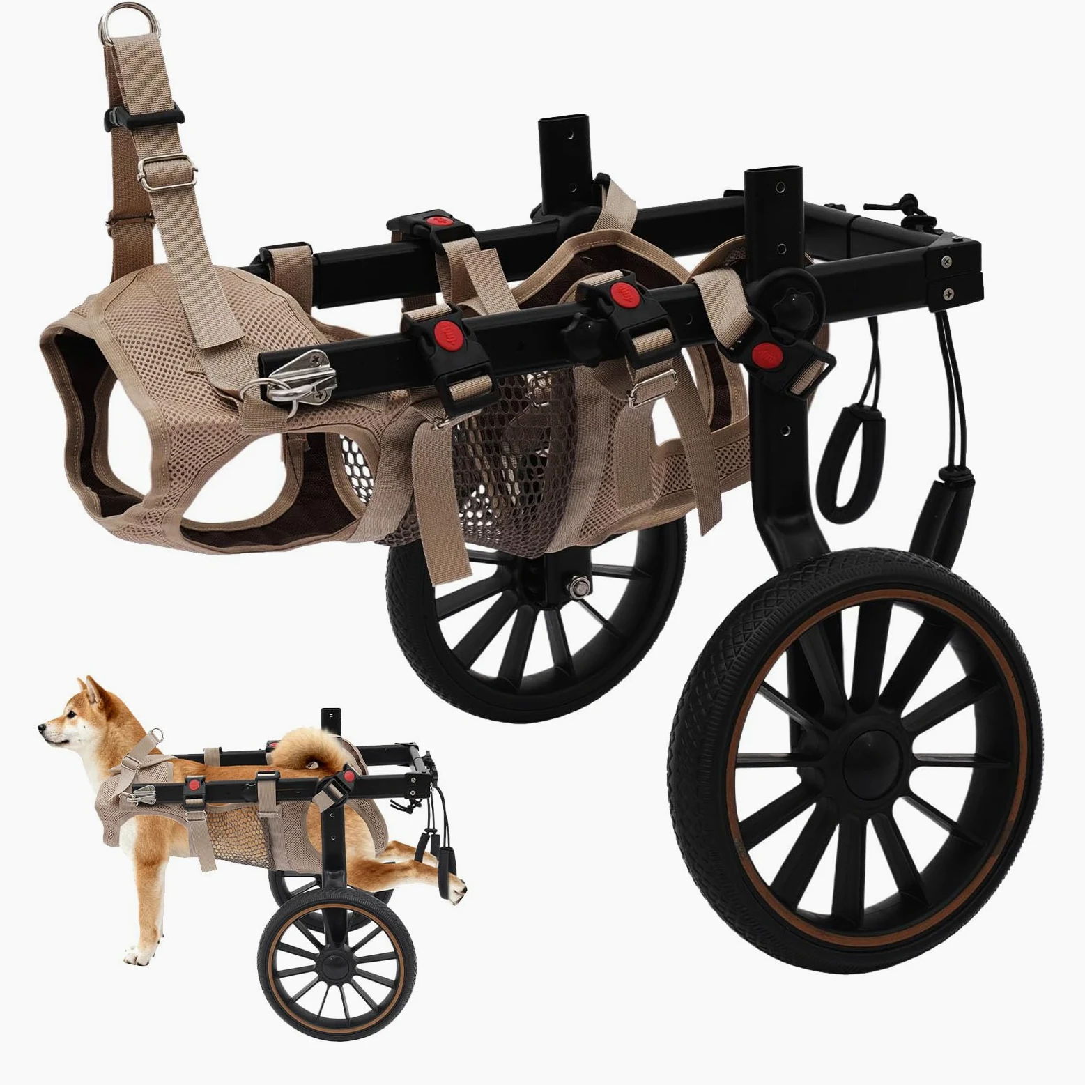 Silla de Ruedas para Perros Grandes con Patas Traseras, Ayuda A La Movilidad y Carrito para Mascotas Discapacitadas, Ideal para Rehabilitación de Piernas En Personas Mayores XL