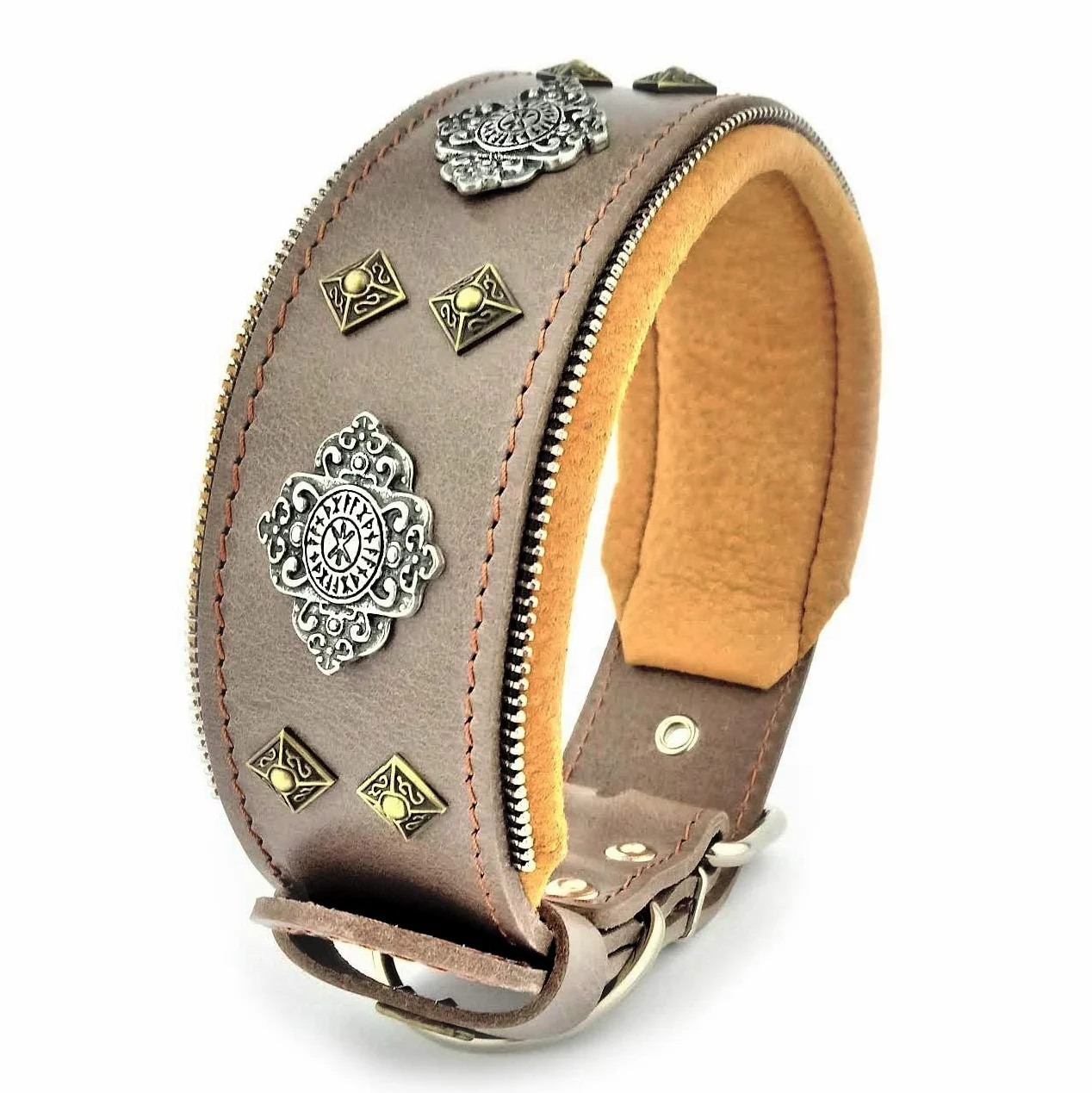 Bestia Azteca Collar para Perros Gris